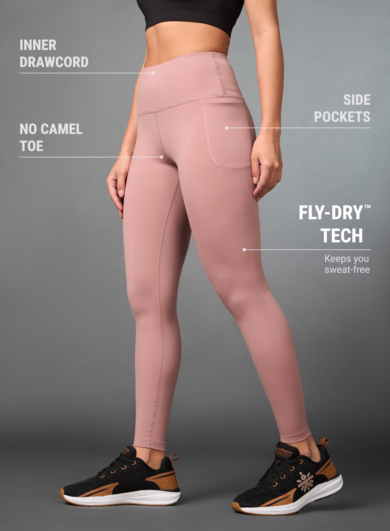 Women's Pink Train All Day COMFlex Tights