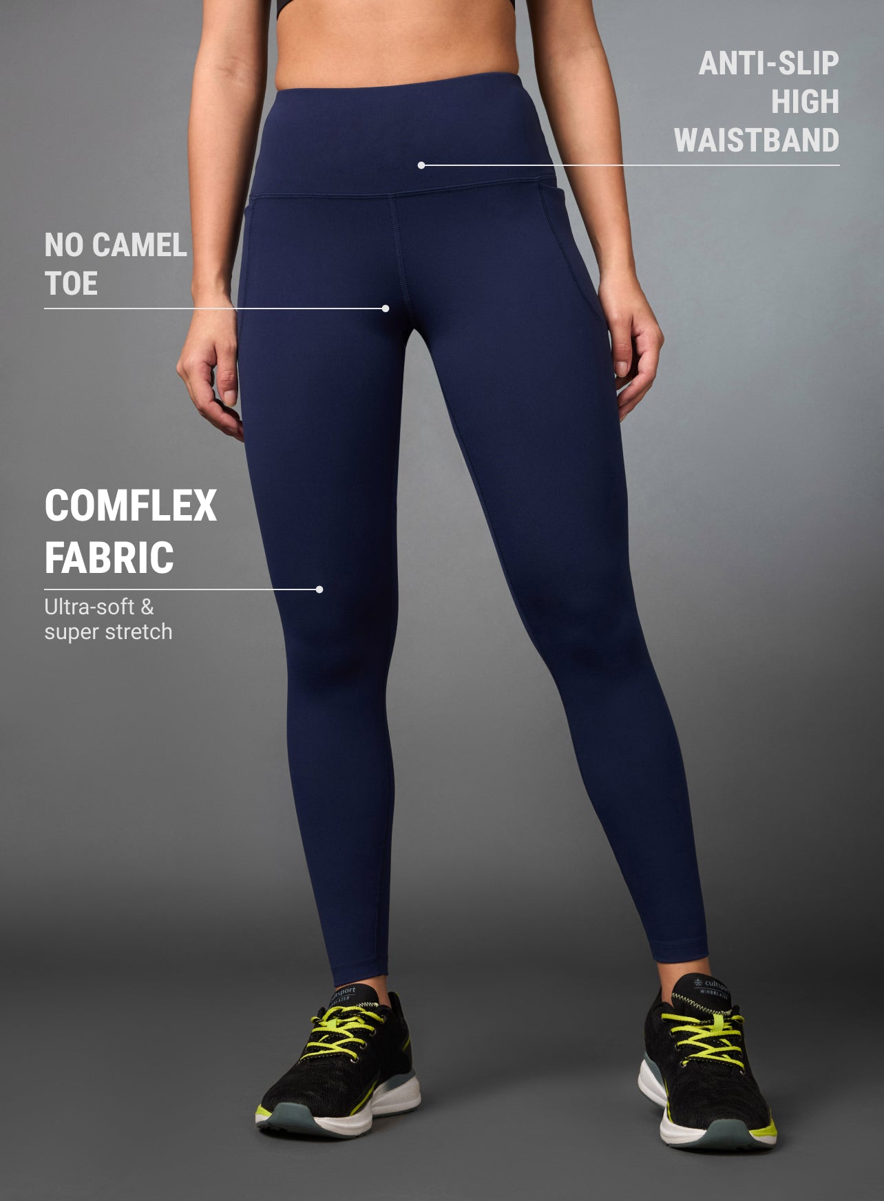 Women's Navy Train All Day COMFlex Tights