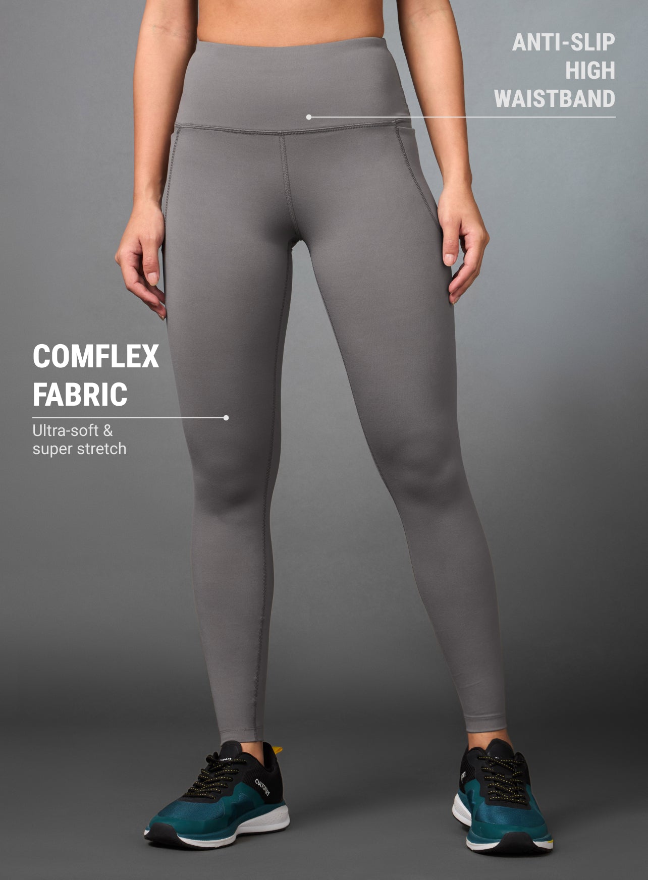 Women's Grey Train All Day COMFlex Tights