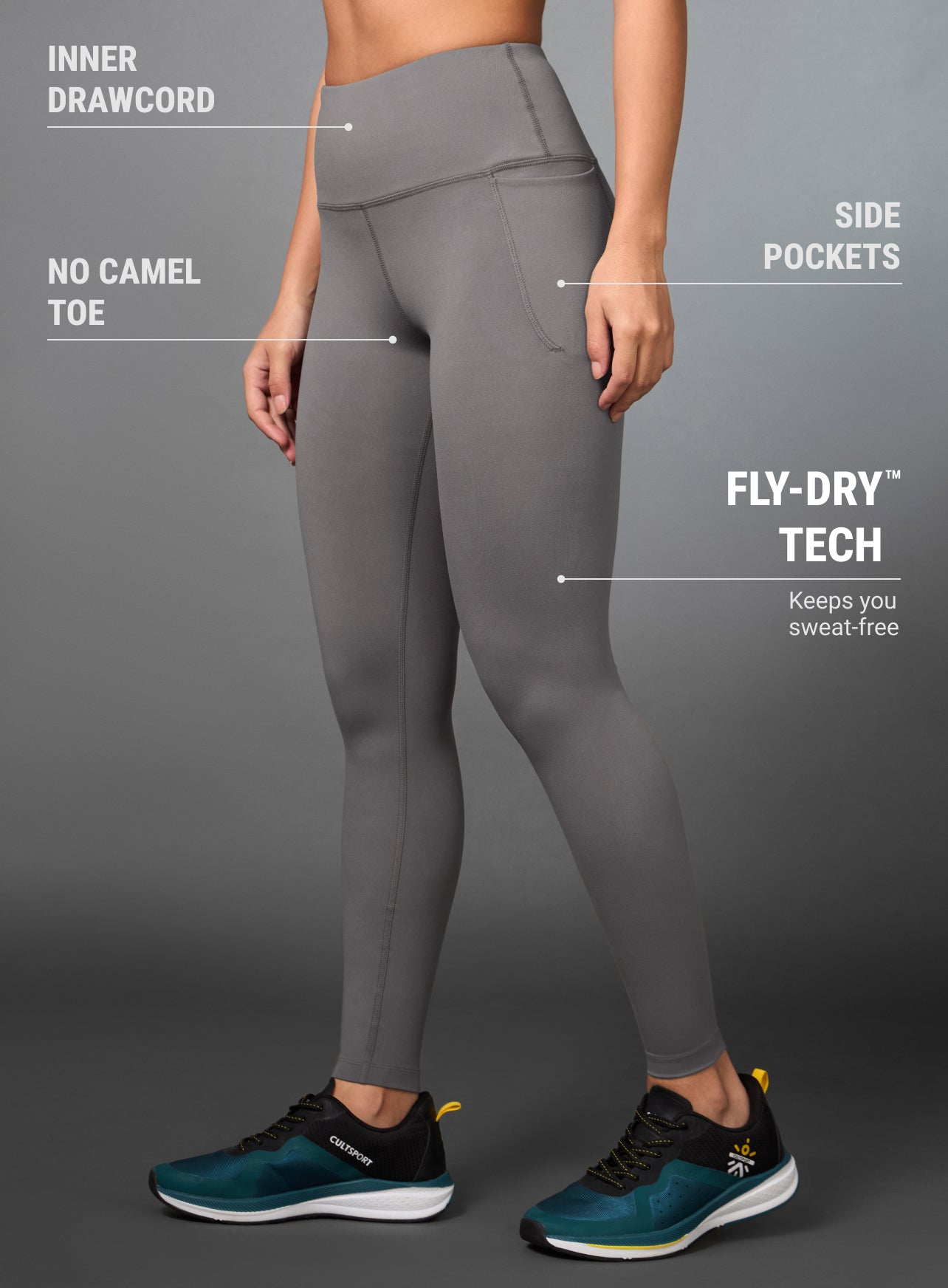 Women's Grey Train All Day COMFlex Tights