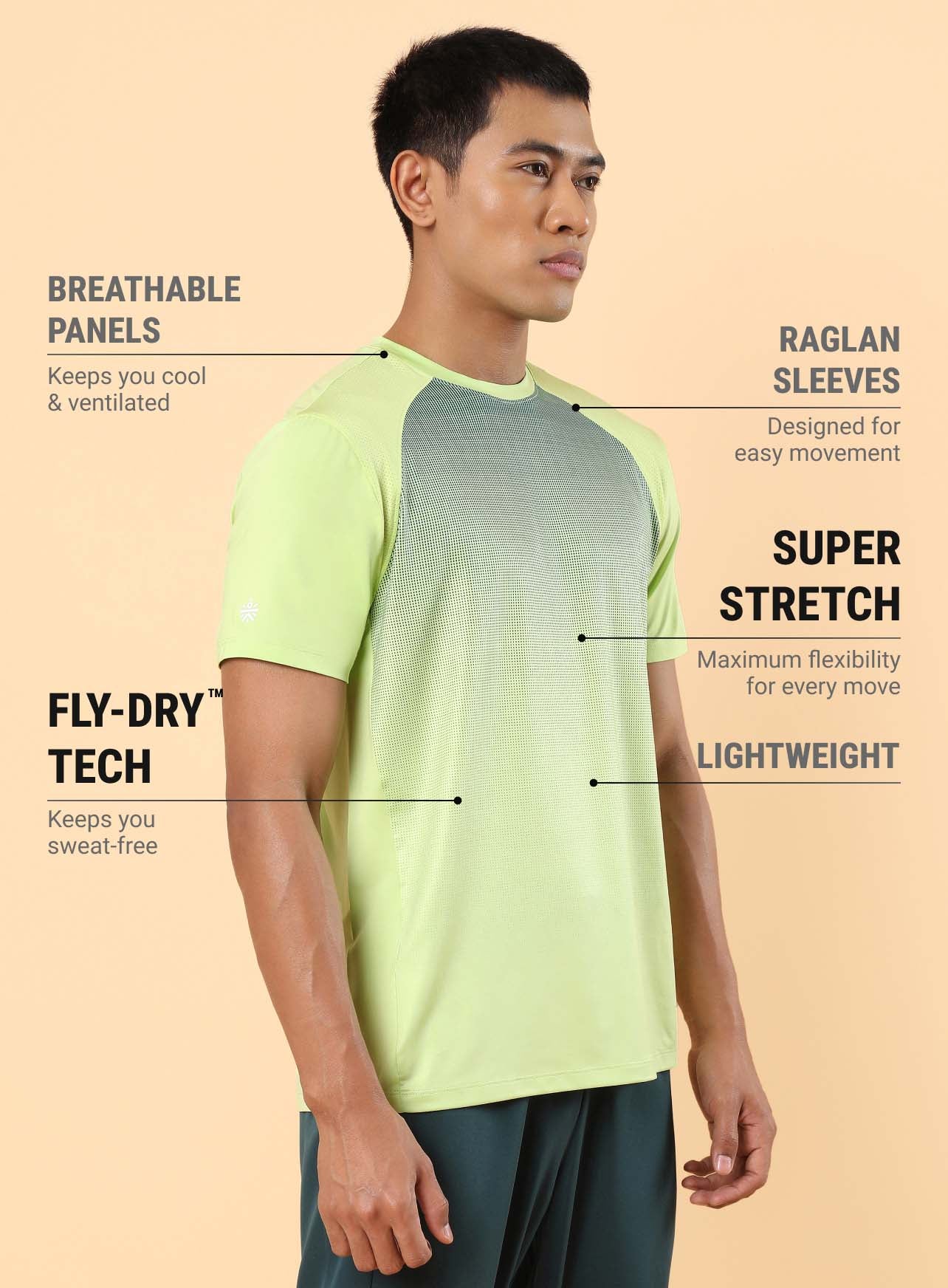 Men's Lime Max Play Workout T-shirt