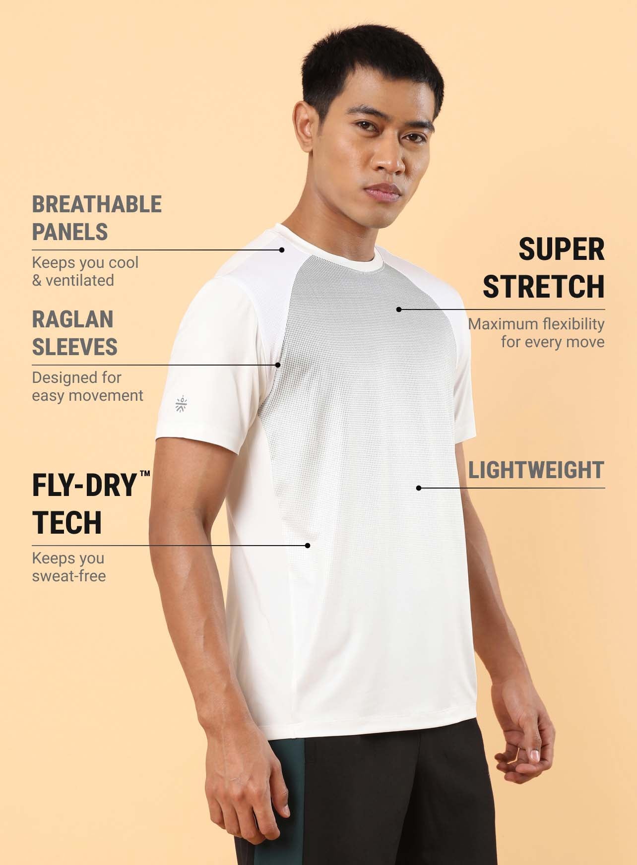 Men's White Max Play Workout T-shirt