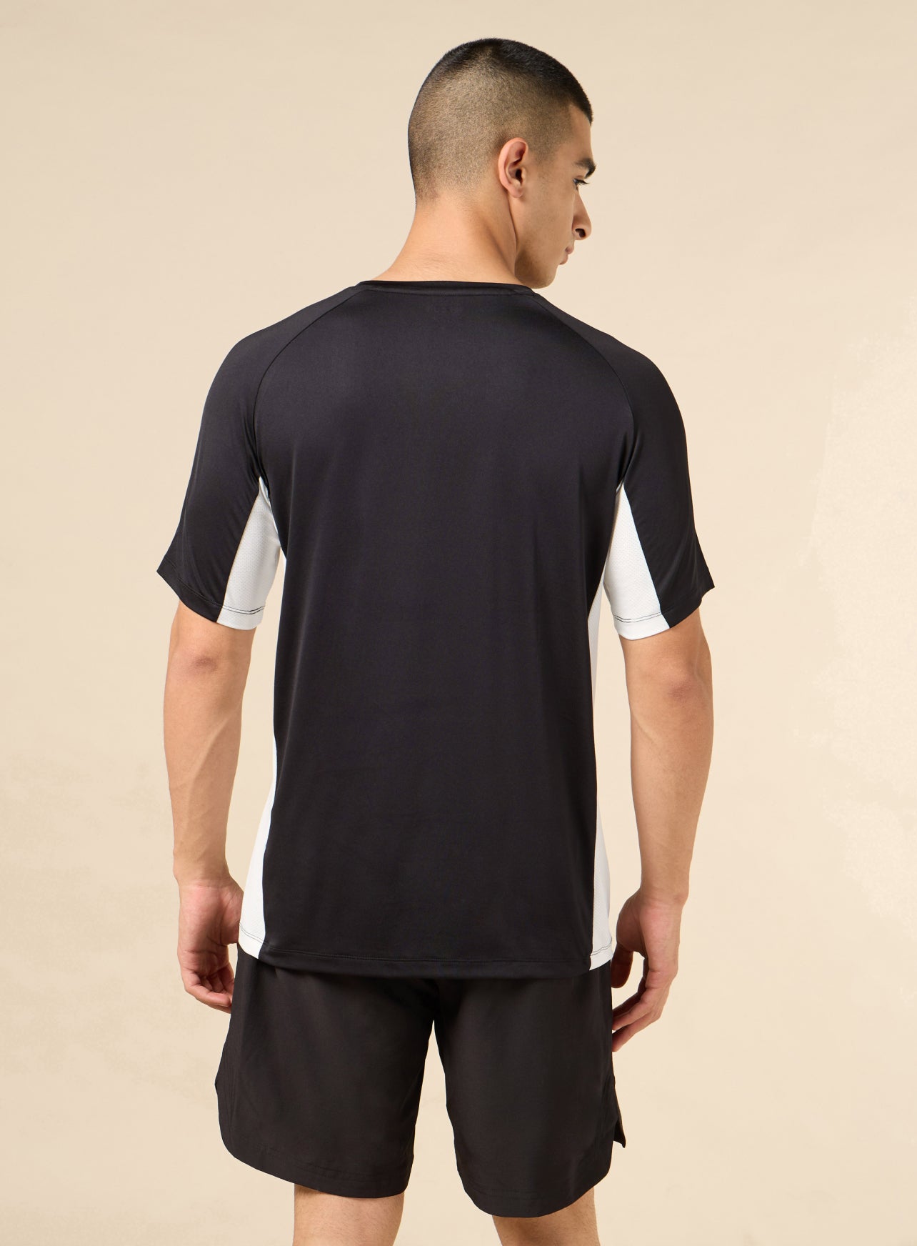 Men's Black Active Pop Performance T-shirt