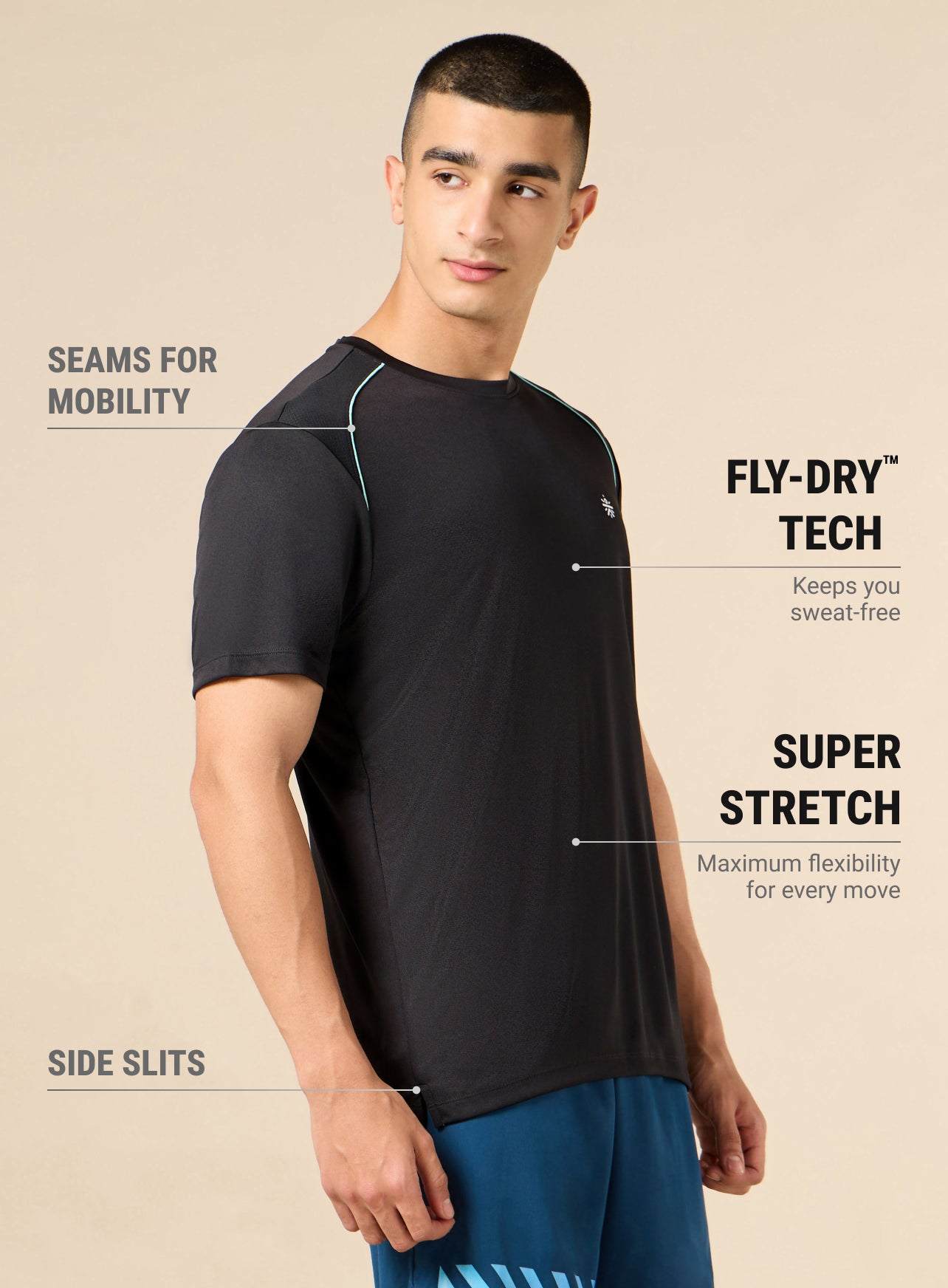 Men's Black All Sport Training T-shirt