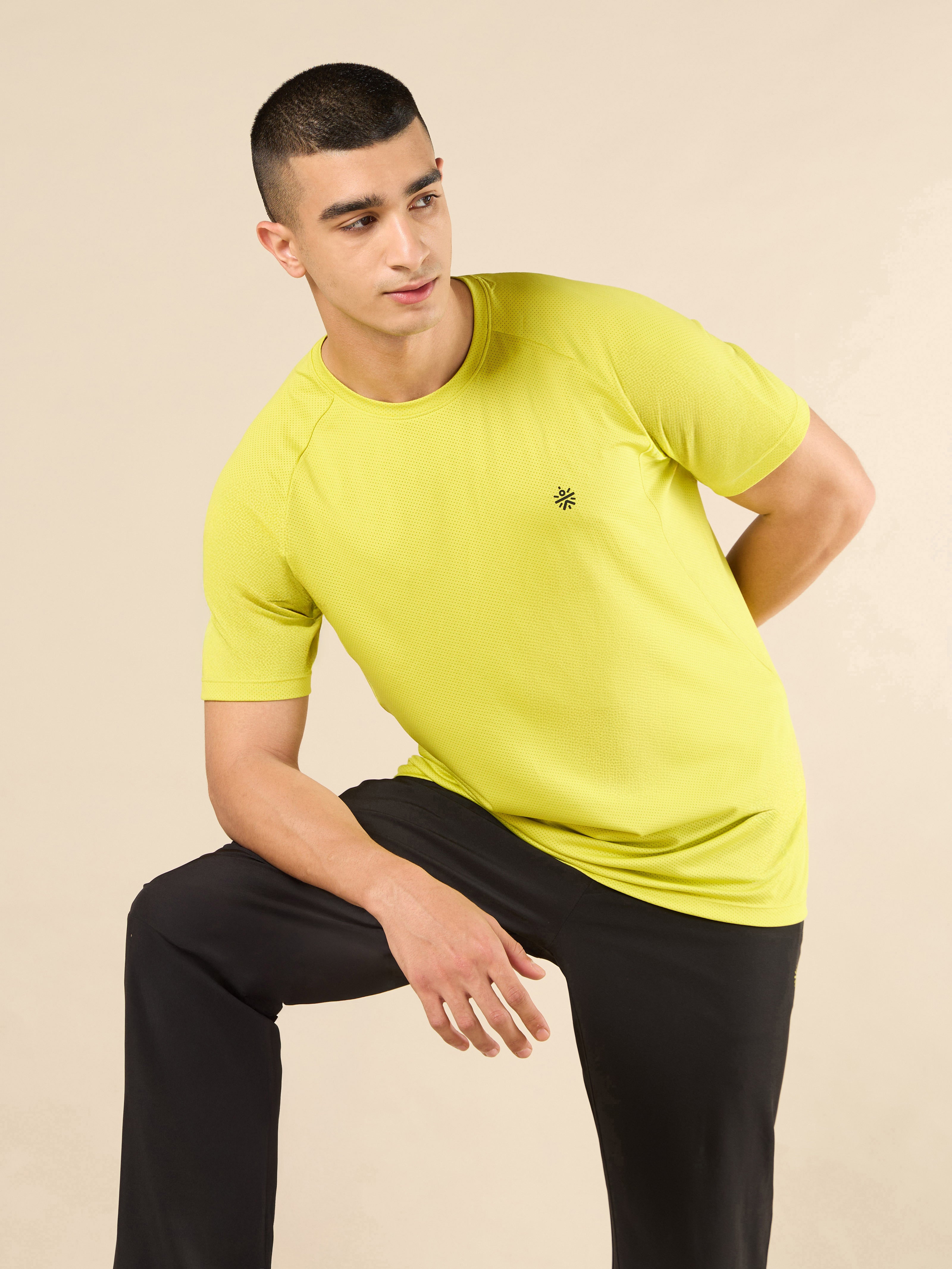 Men's Lime All Day Sports Training T-shirt