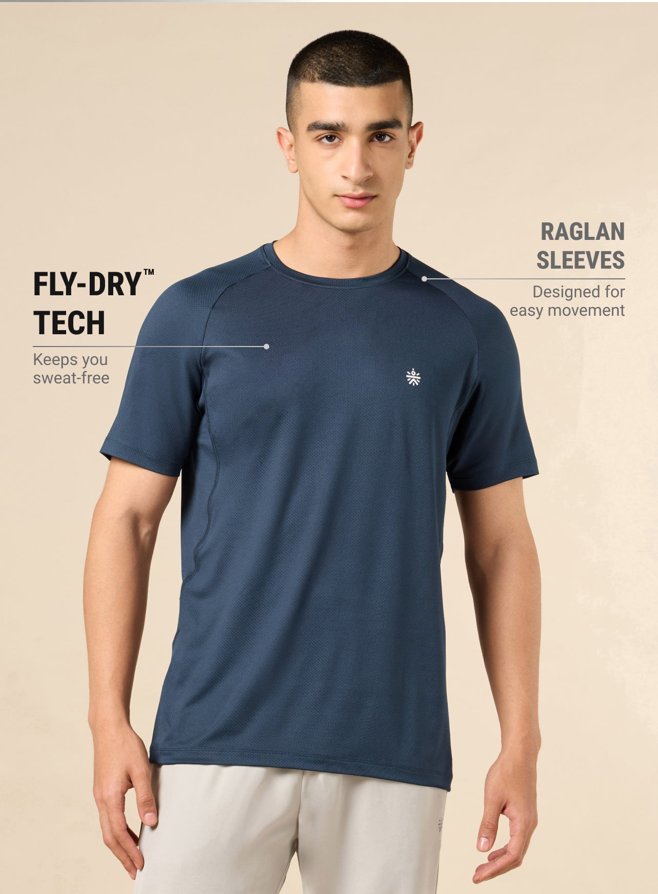 Men's Navy All Day Sports Training T-shirt