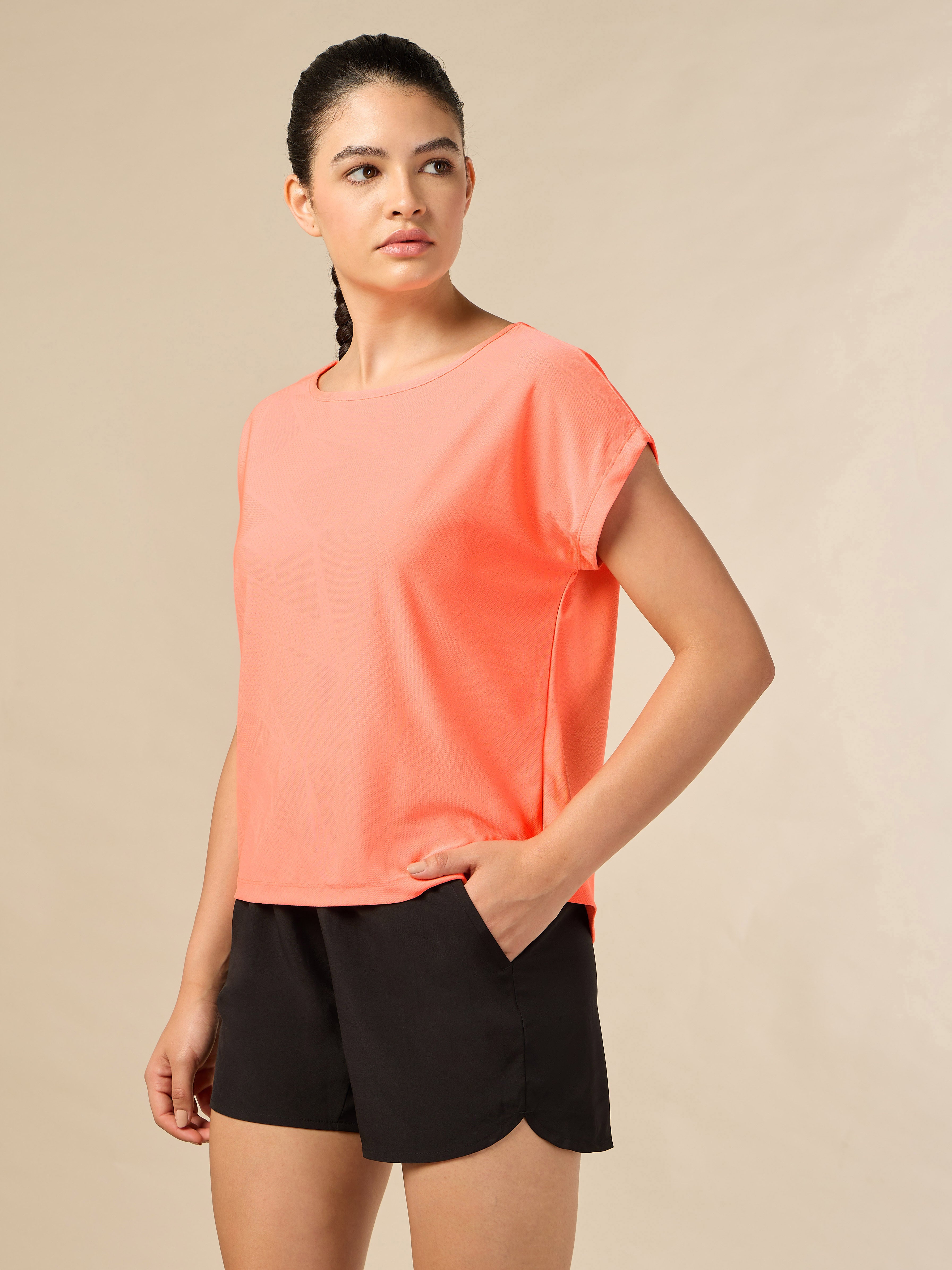 Women's Premium Jacquard Knit Orange top
