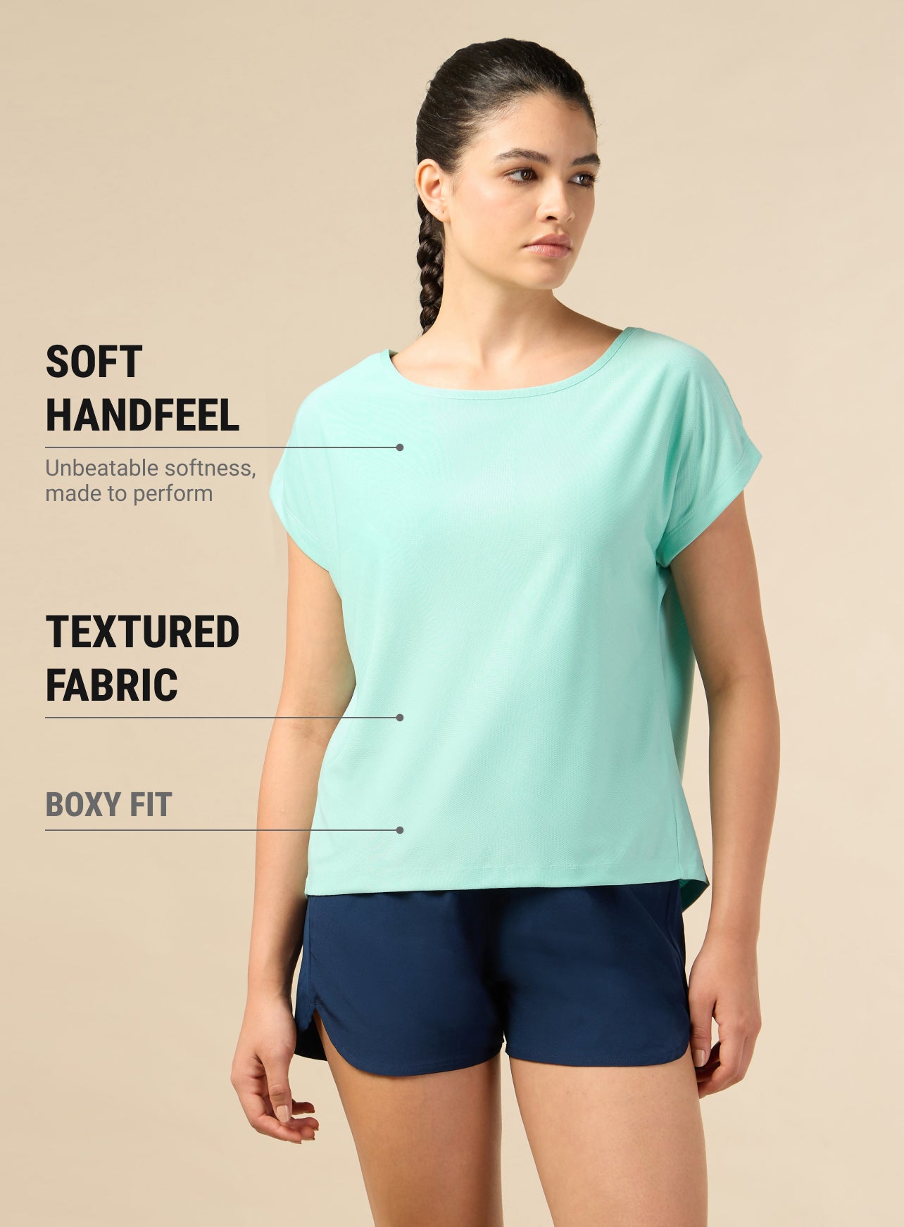 Women's Premium Jacquard Knit Aqua Top
