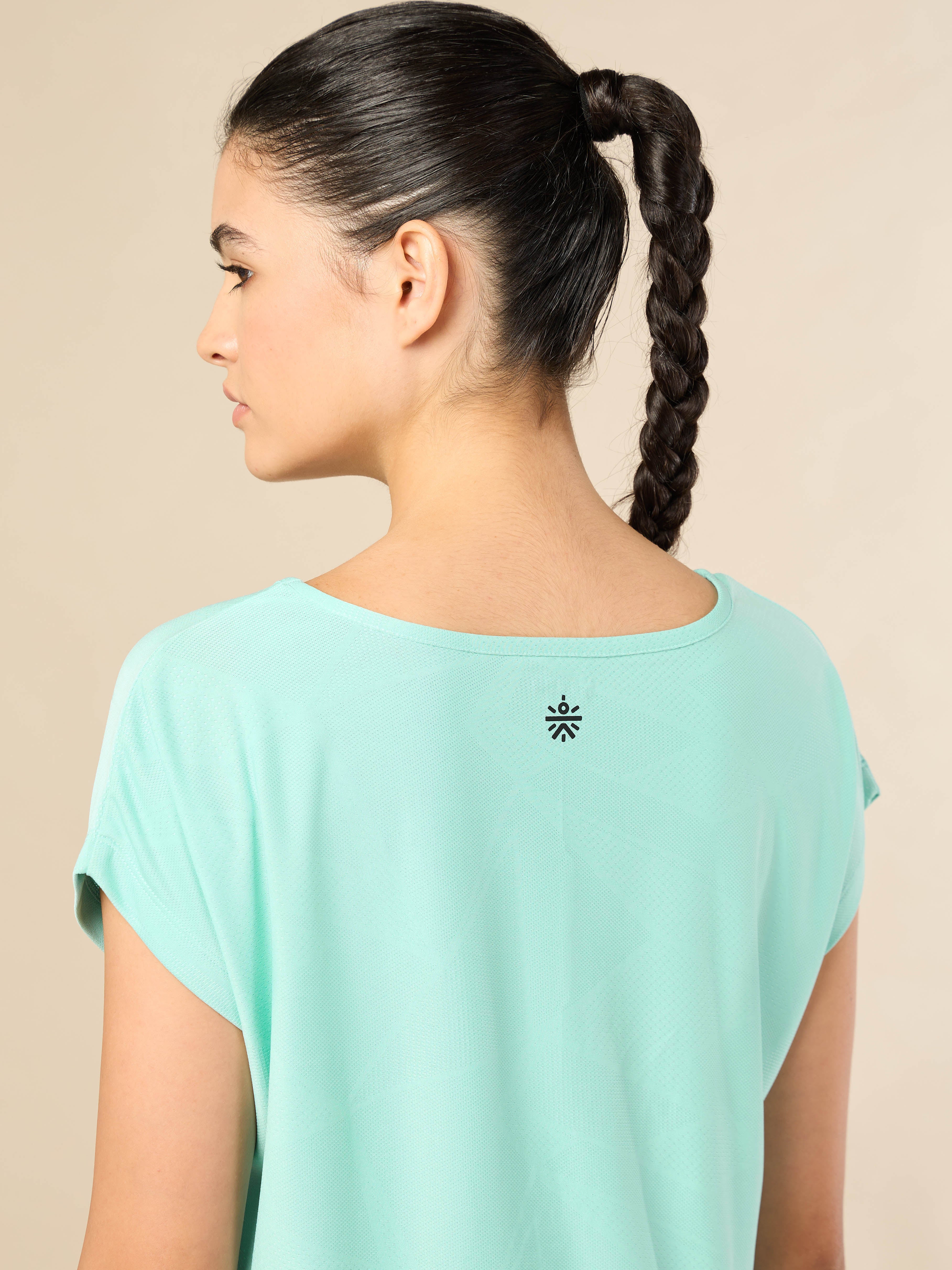 Women's Premium Jacquard Knit Aqua Top