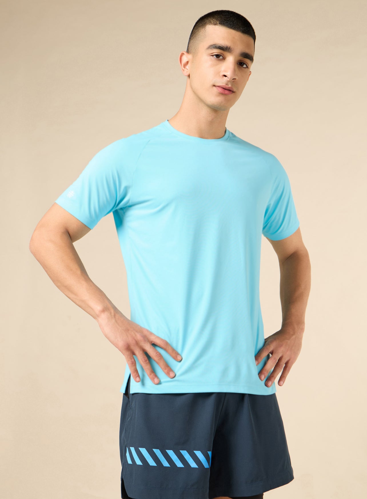 Men's Blue All Sport Diamond Knit Training T-shirt