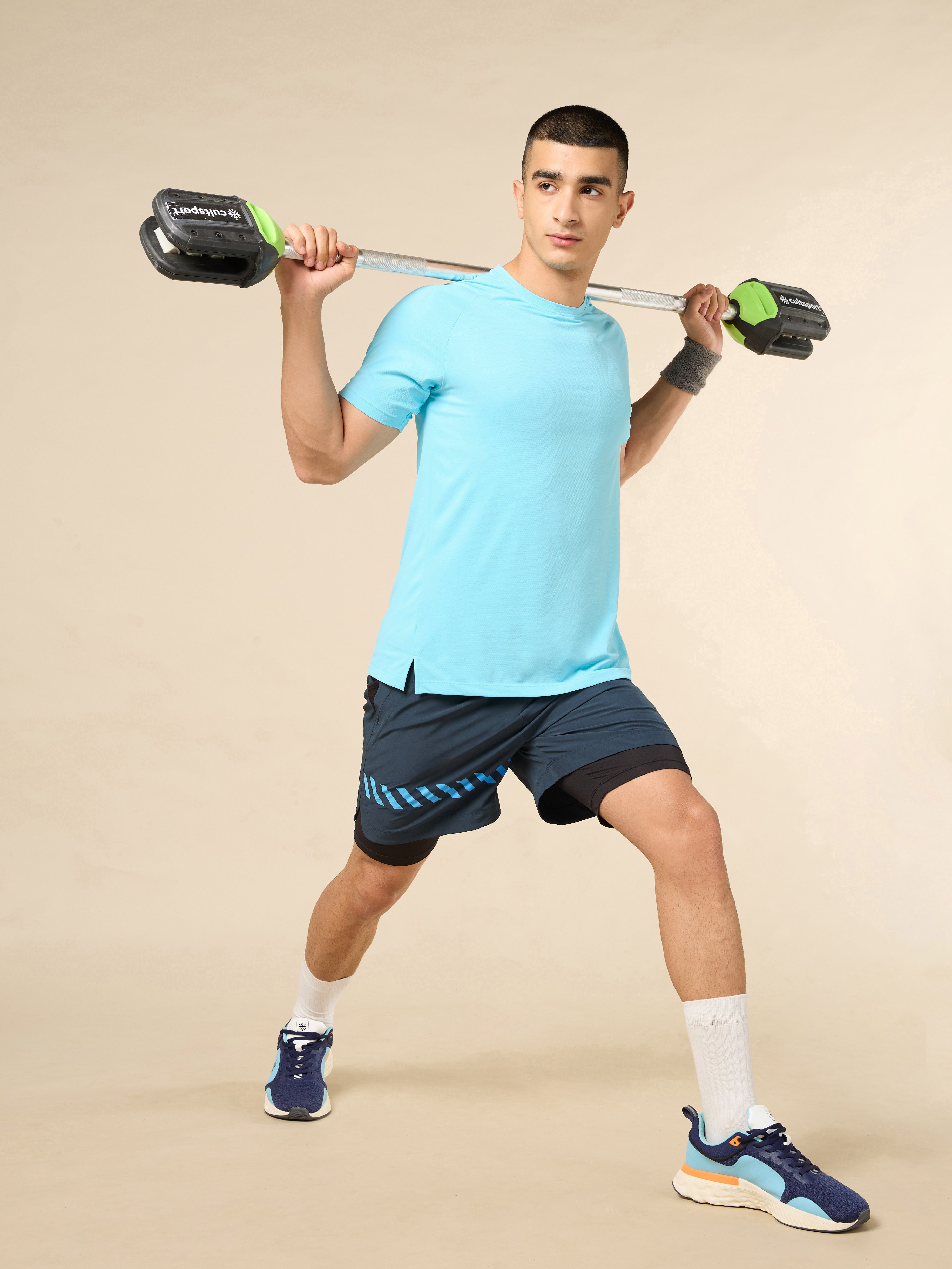 Men's Blue All Sport Diamond Knit Training T-shirt