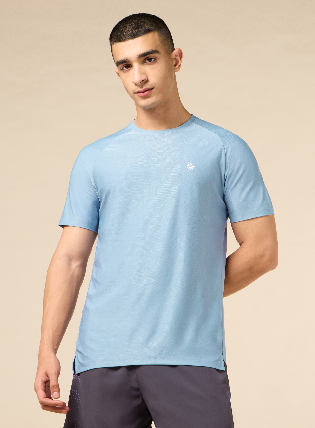 Men's Blue All Sport Jacquard Knit Training T-shirt