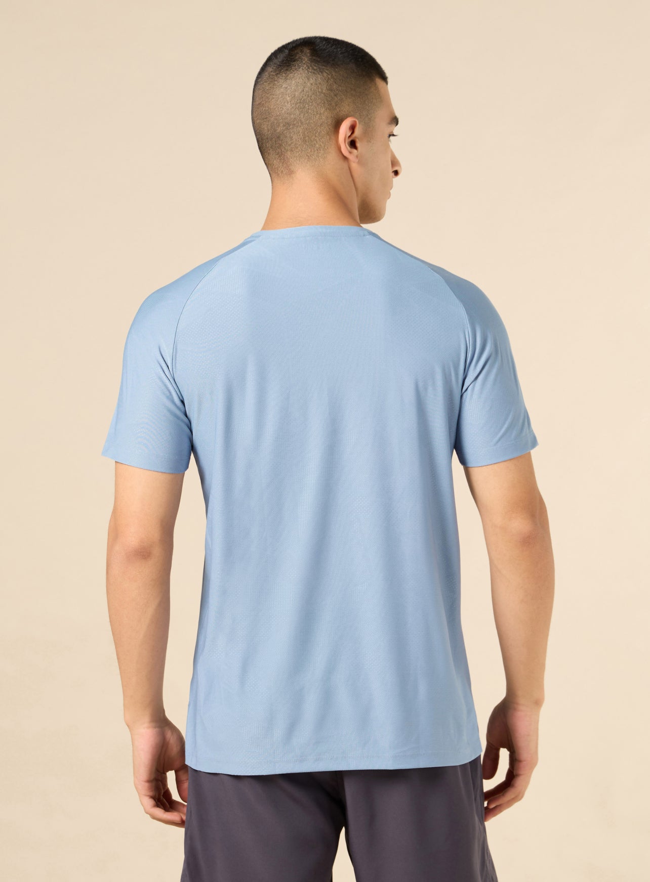 Men's Blue All Sport Jacquard Knit Training T-shirt