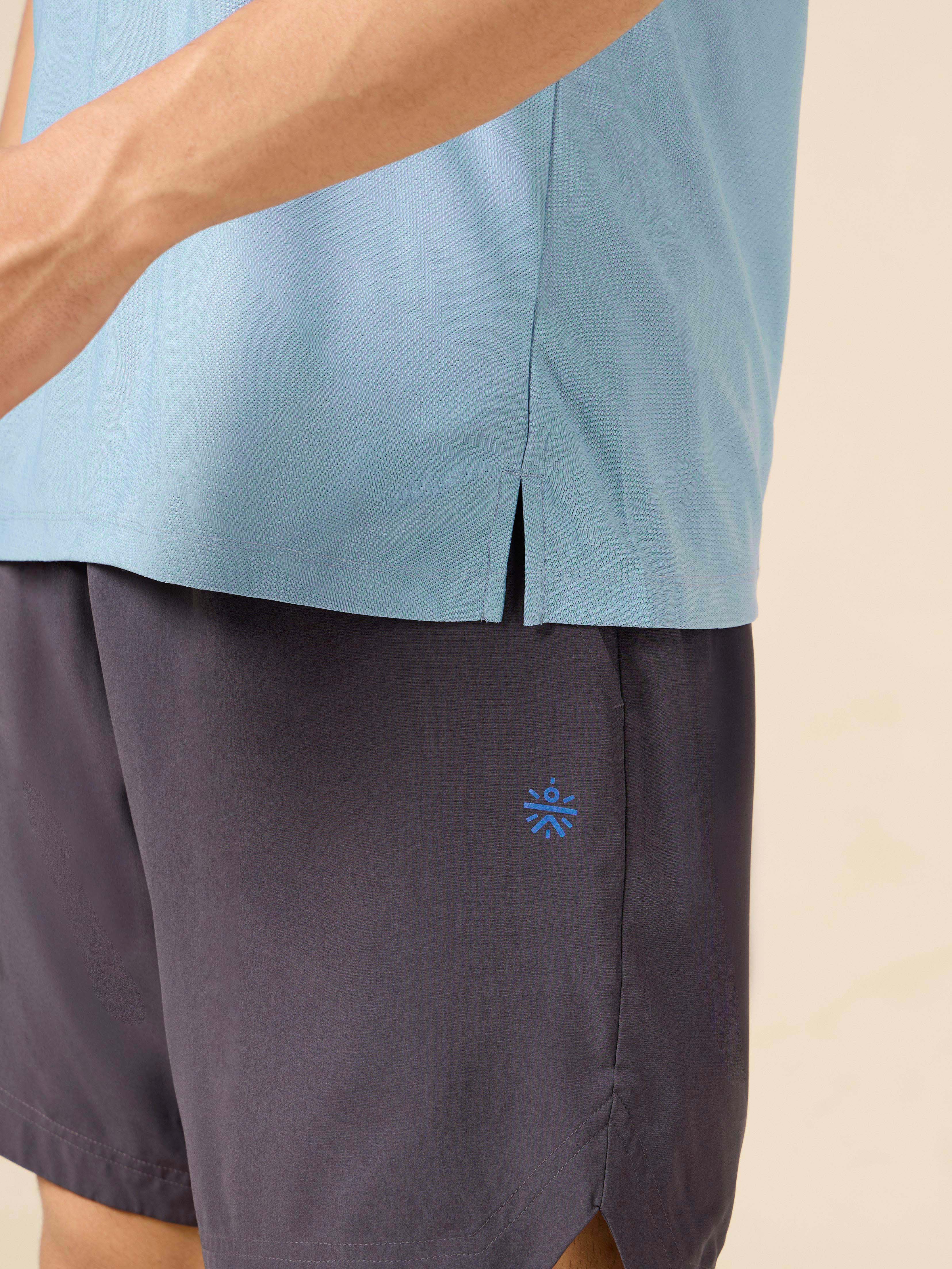 Men's Blue All Sport Jacquard Knit Training T-shirt