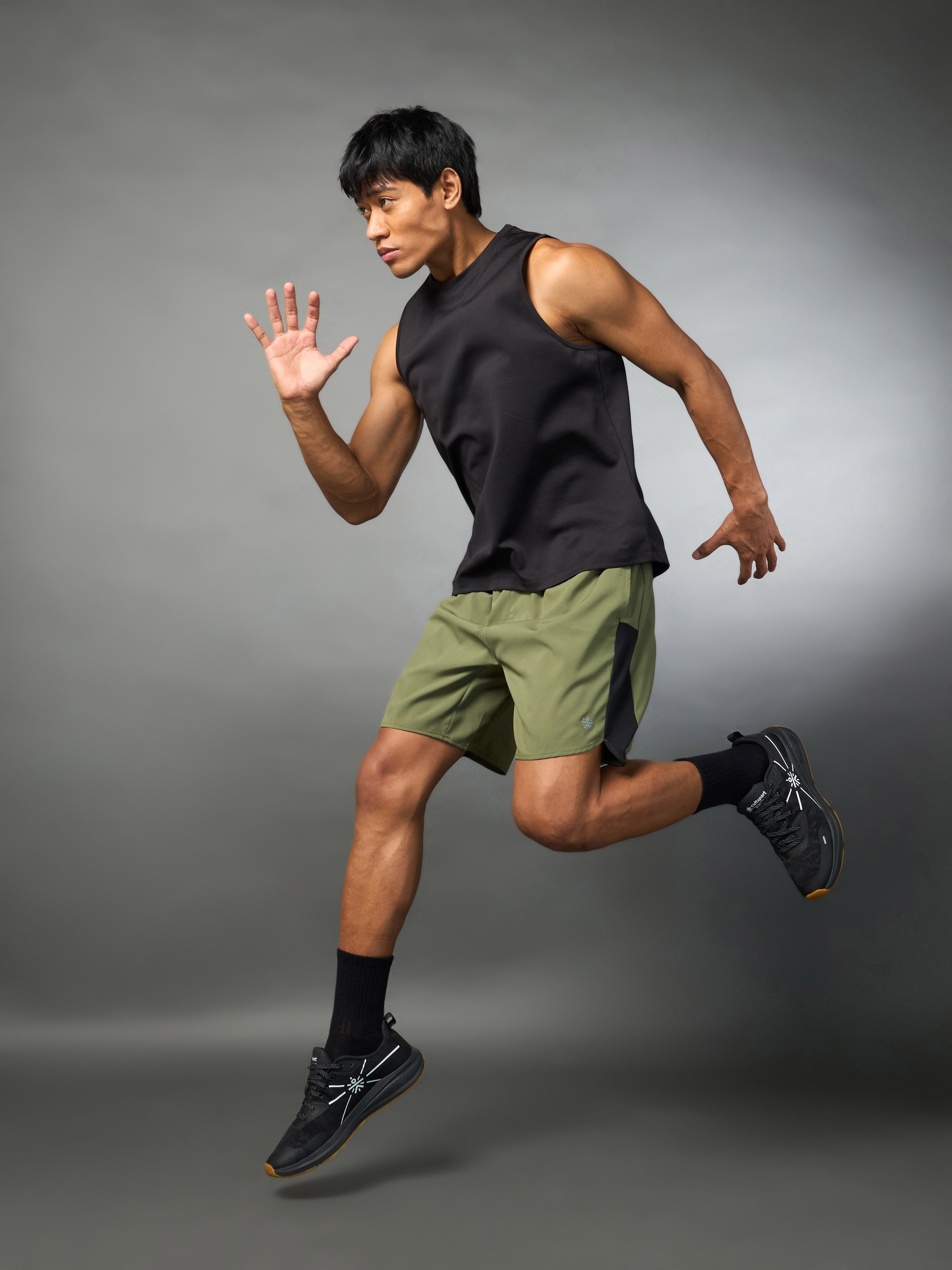 Men's Running Essential Black Tank