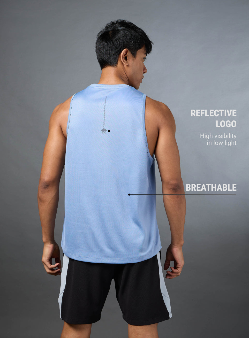 Men's Running Essential Blue Tank