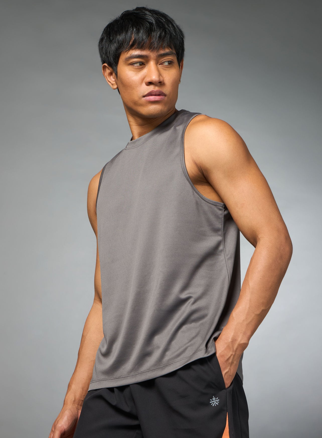 Men's Running Essential Grey Tank