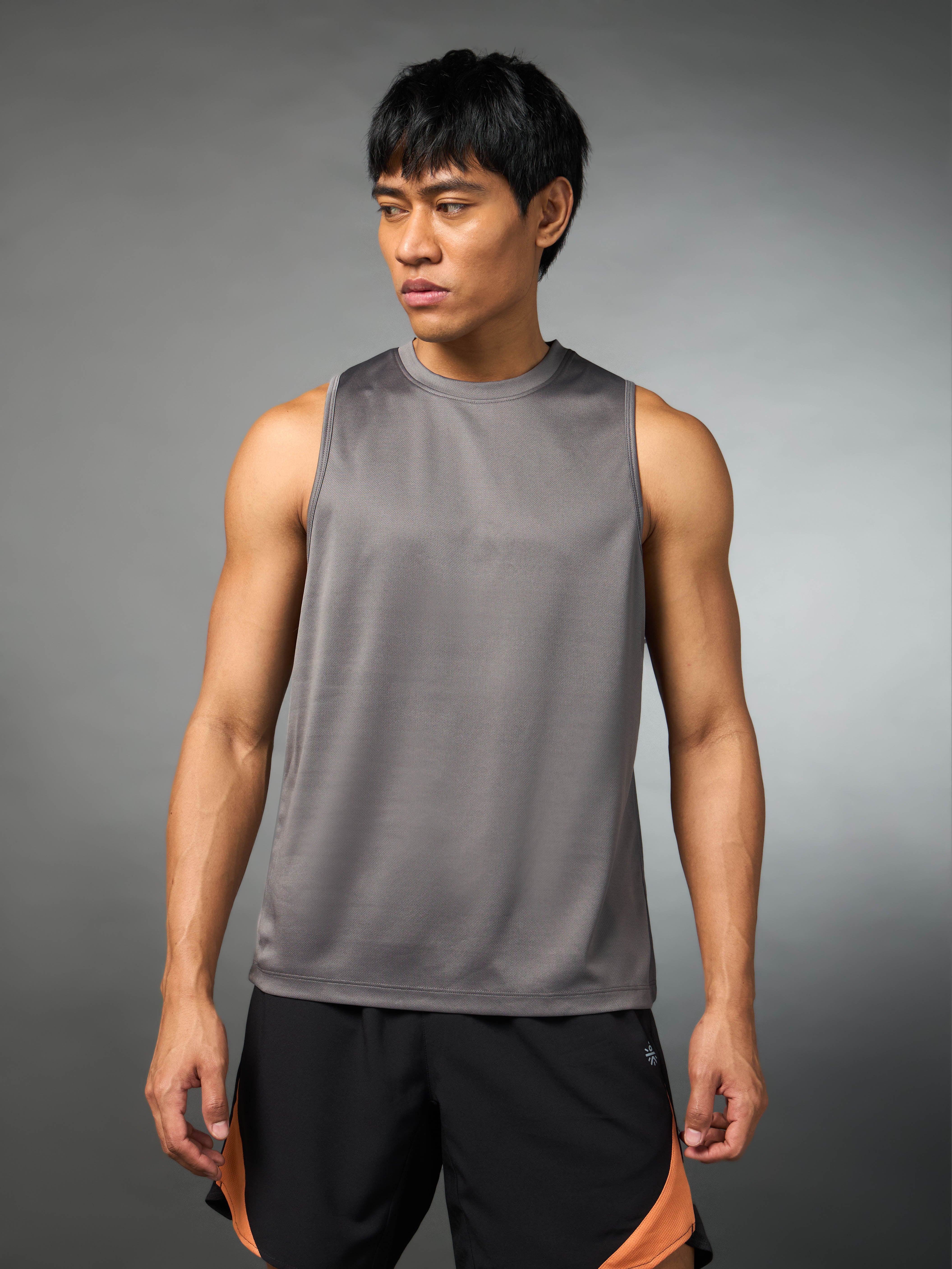 Men's Running Essential Grey Tank