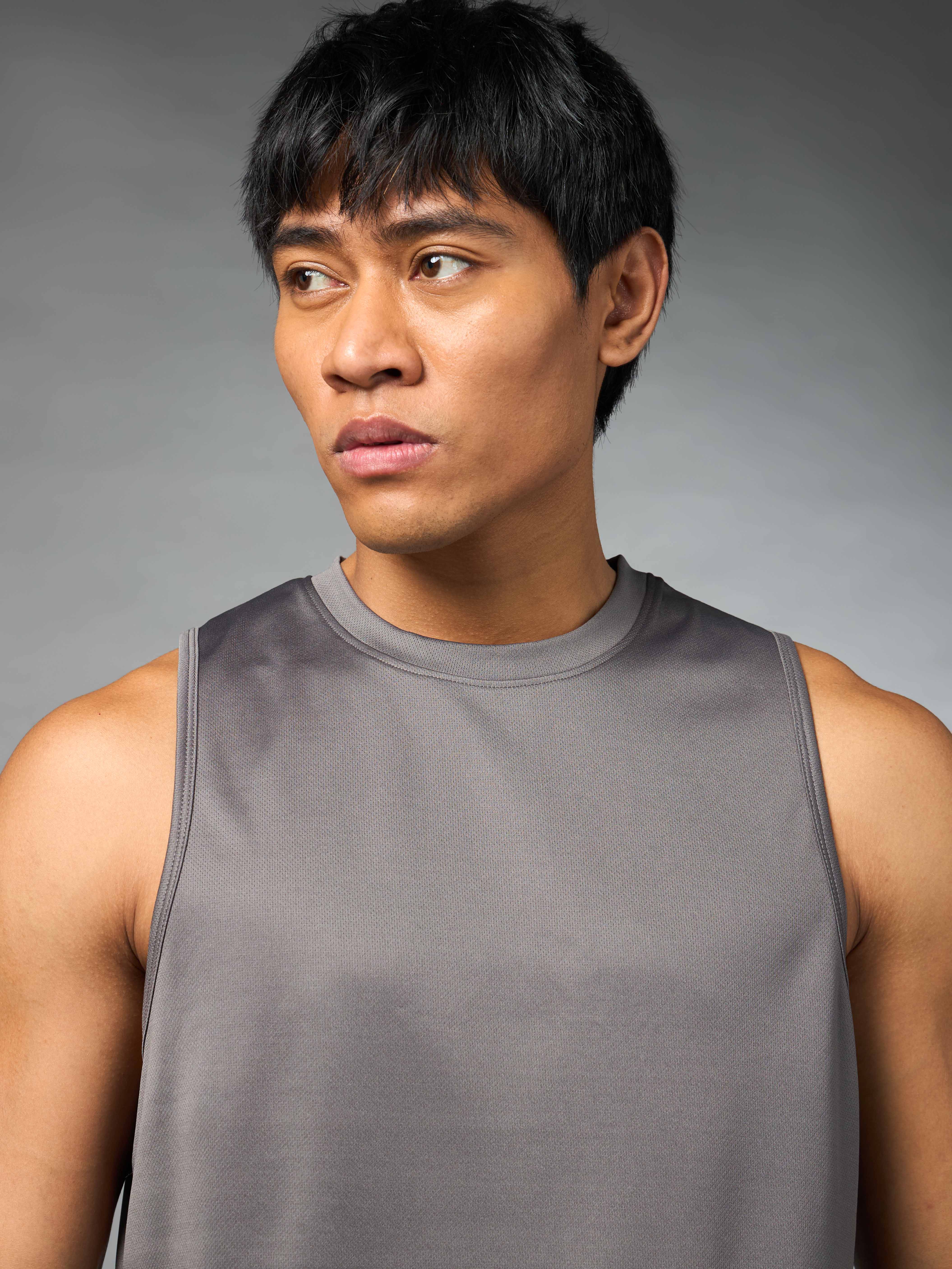 Men's Running Essential Grey Tank