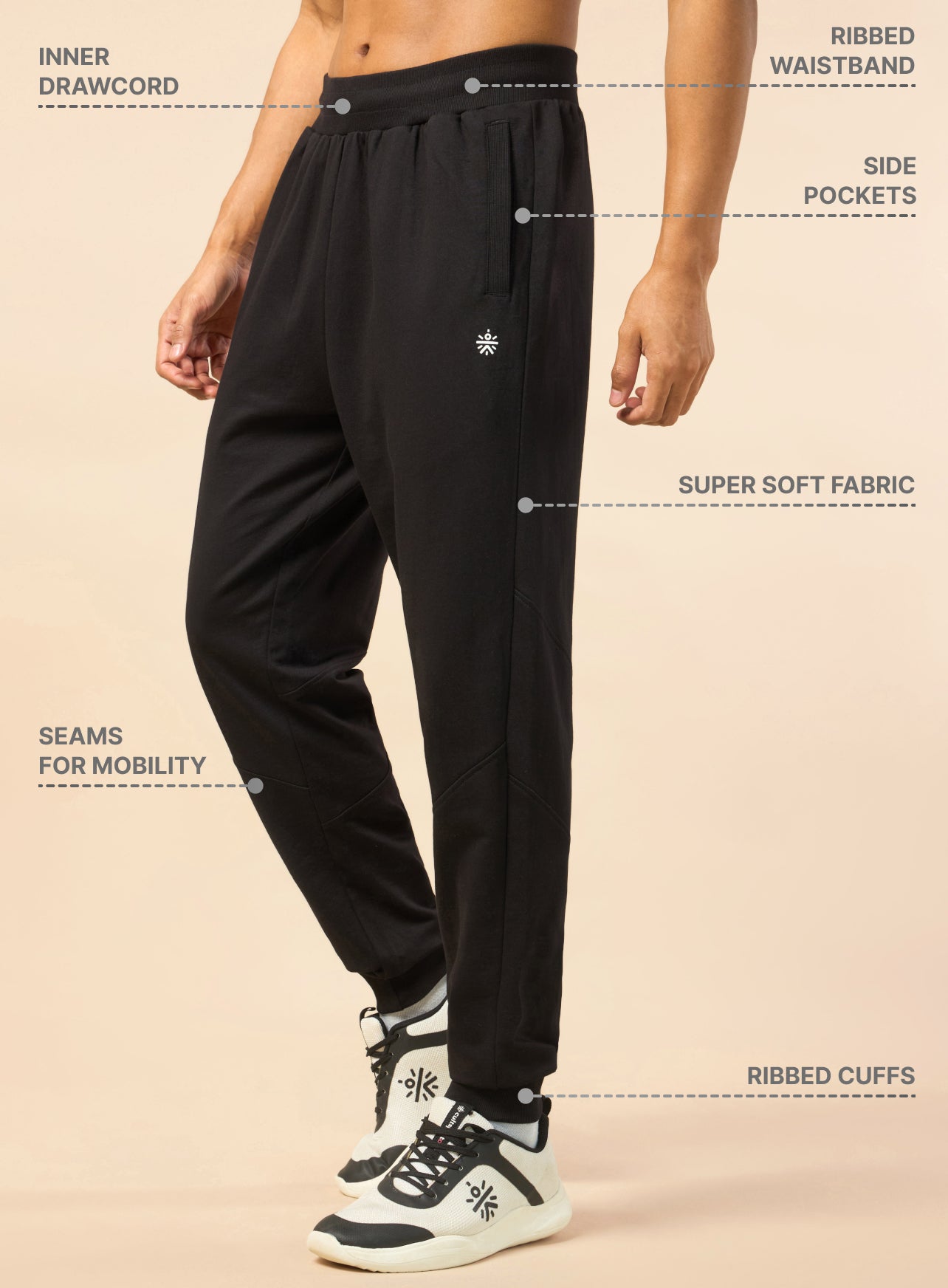 Men's Cult Flex Black Joggers