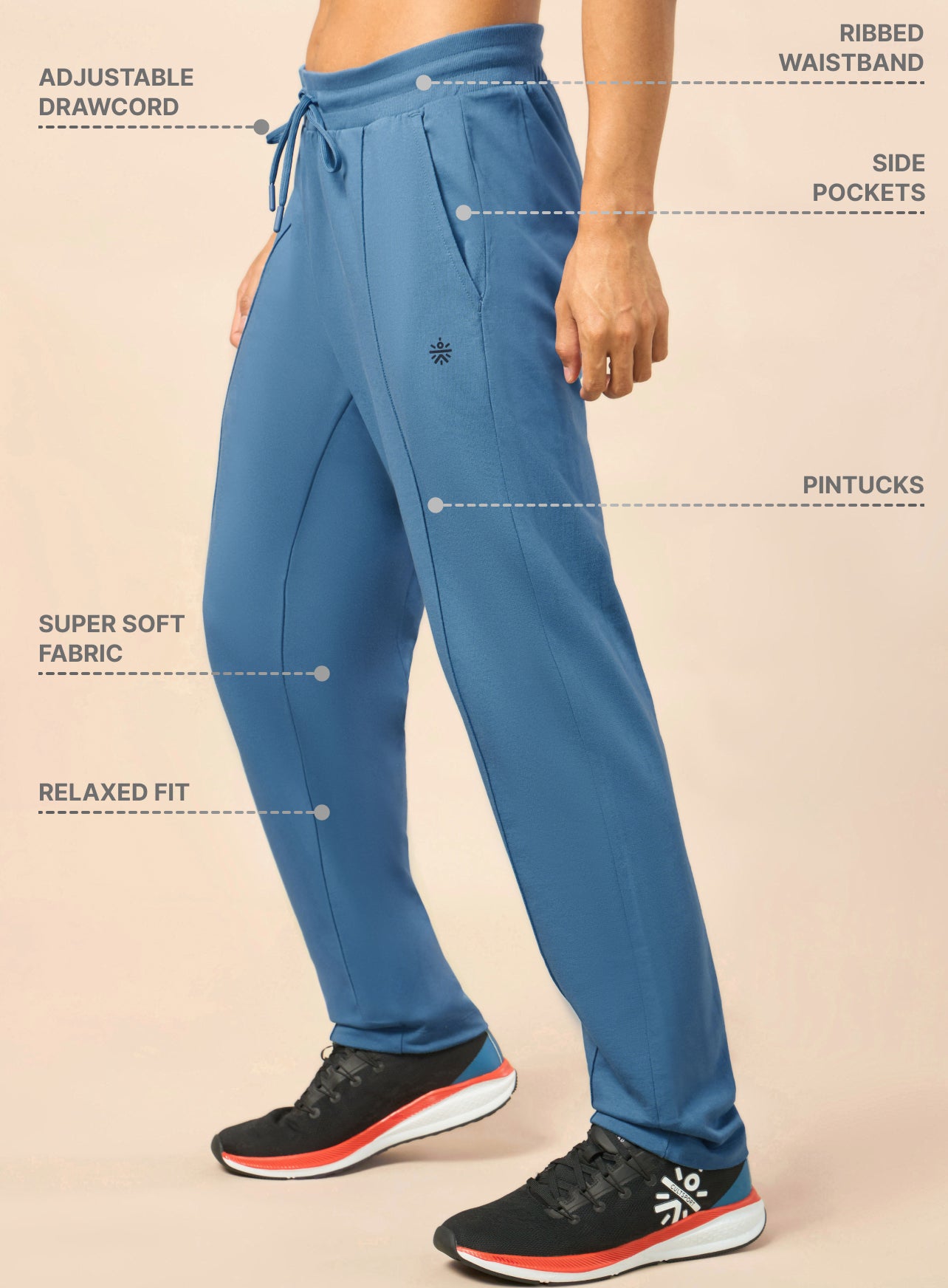 Men's Step Up Blue Lifestyle Trackpants