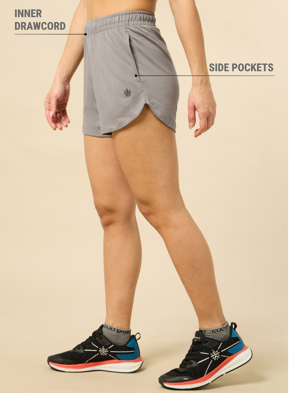 Women's Grey Cult Play Shorts