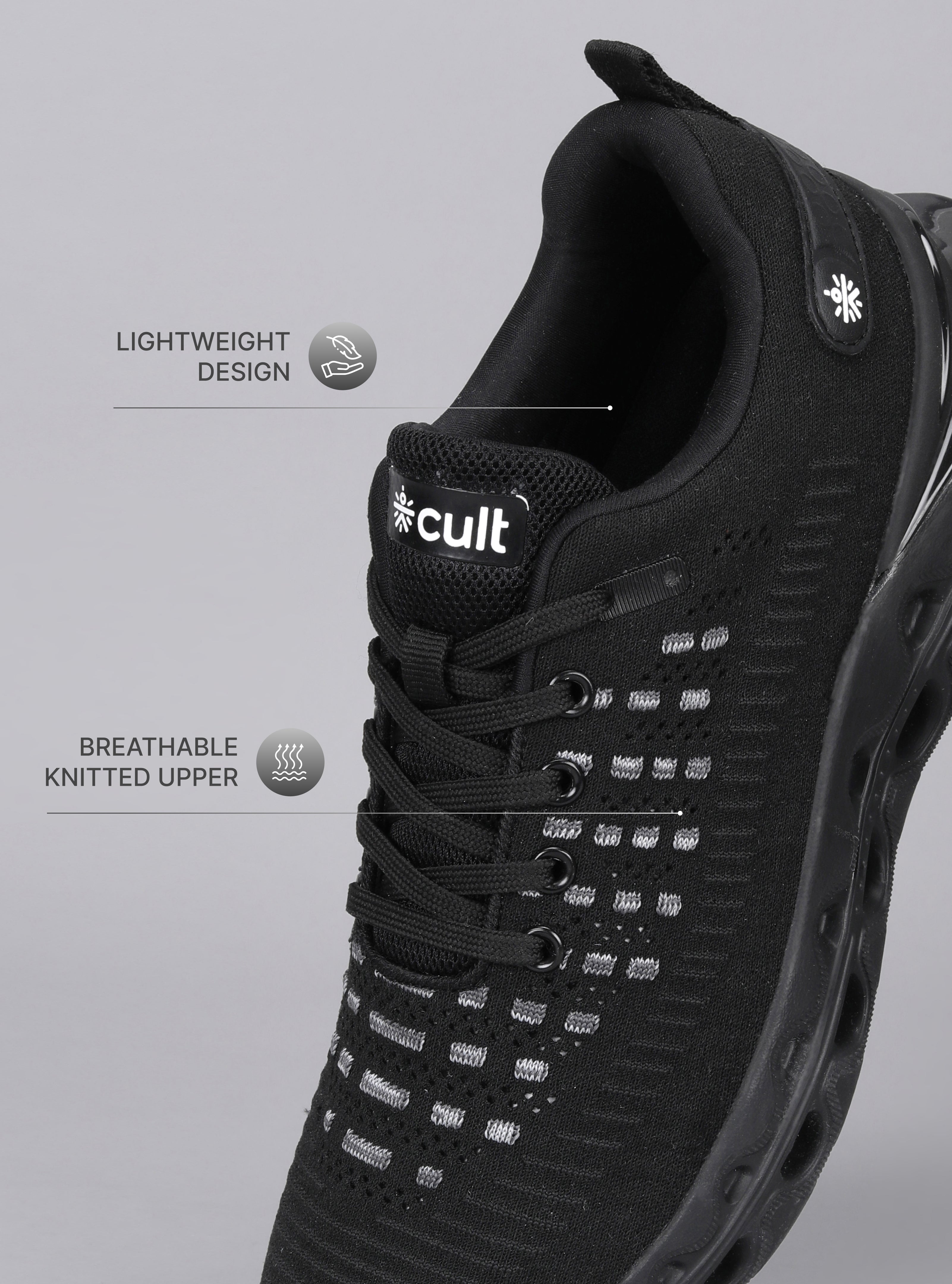 cult Men's Flexora Sneaker Shoes - Black