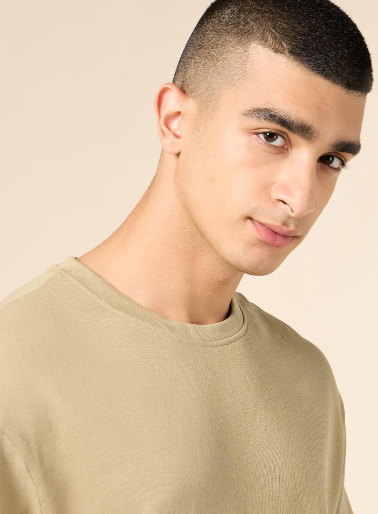 Men's Lifestyle Cotton Khaki Co-ord Set