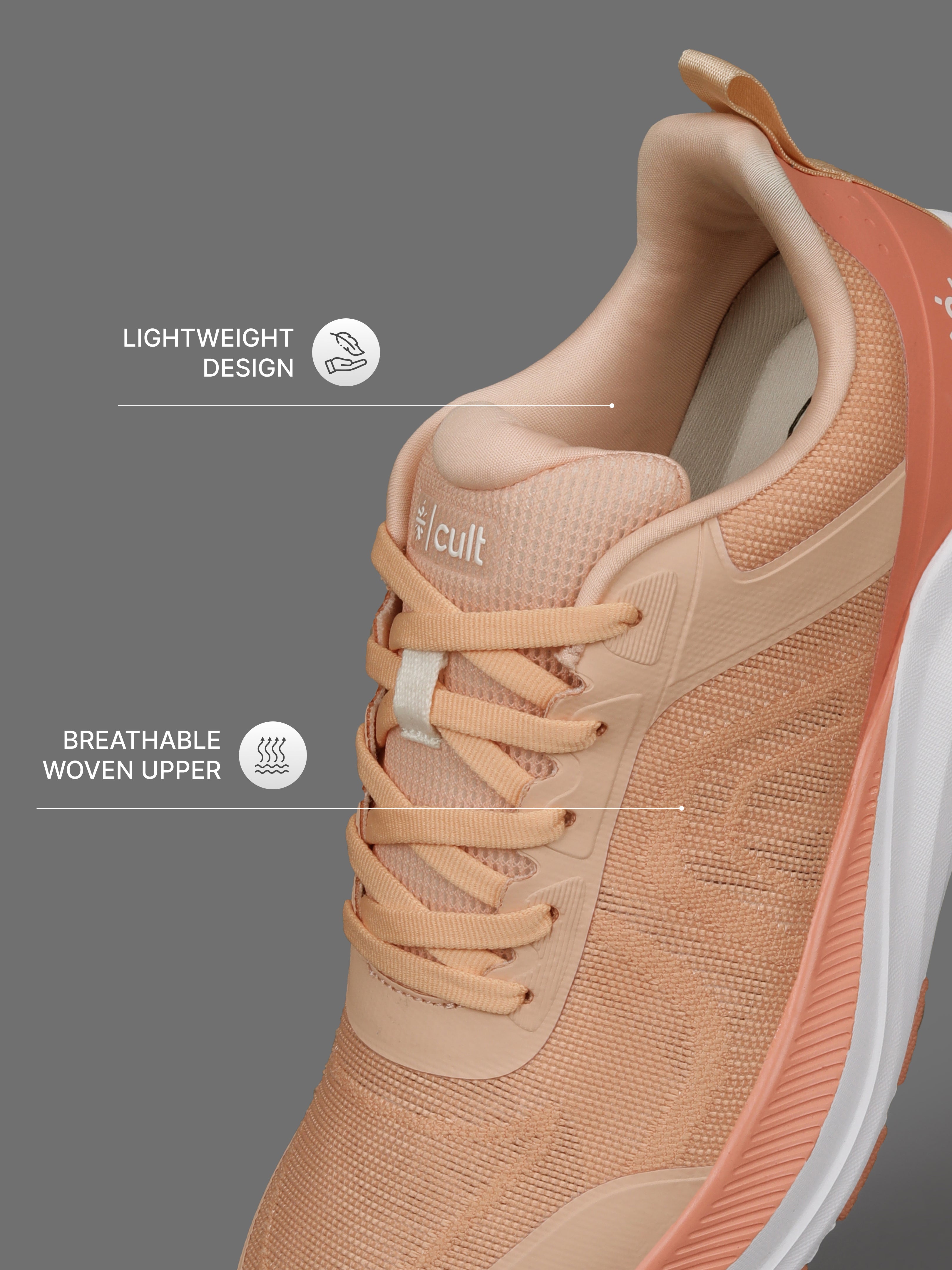 cult Women's Surge Running Shoes - Peach