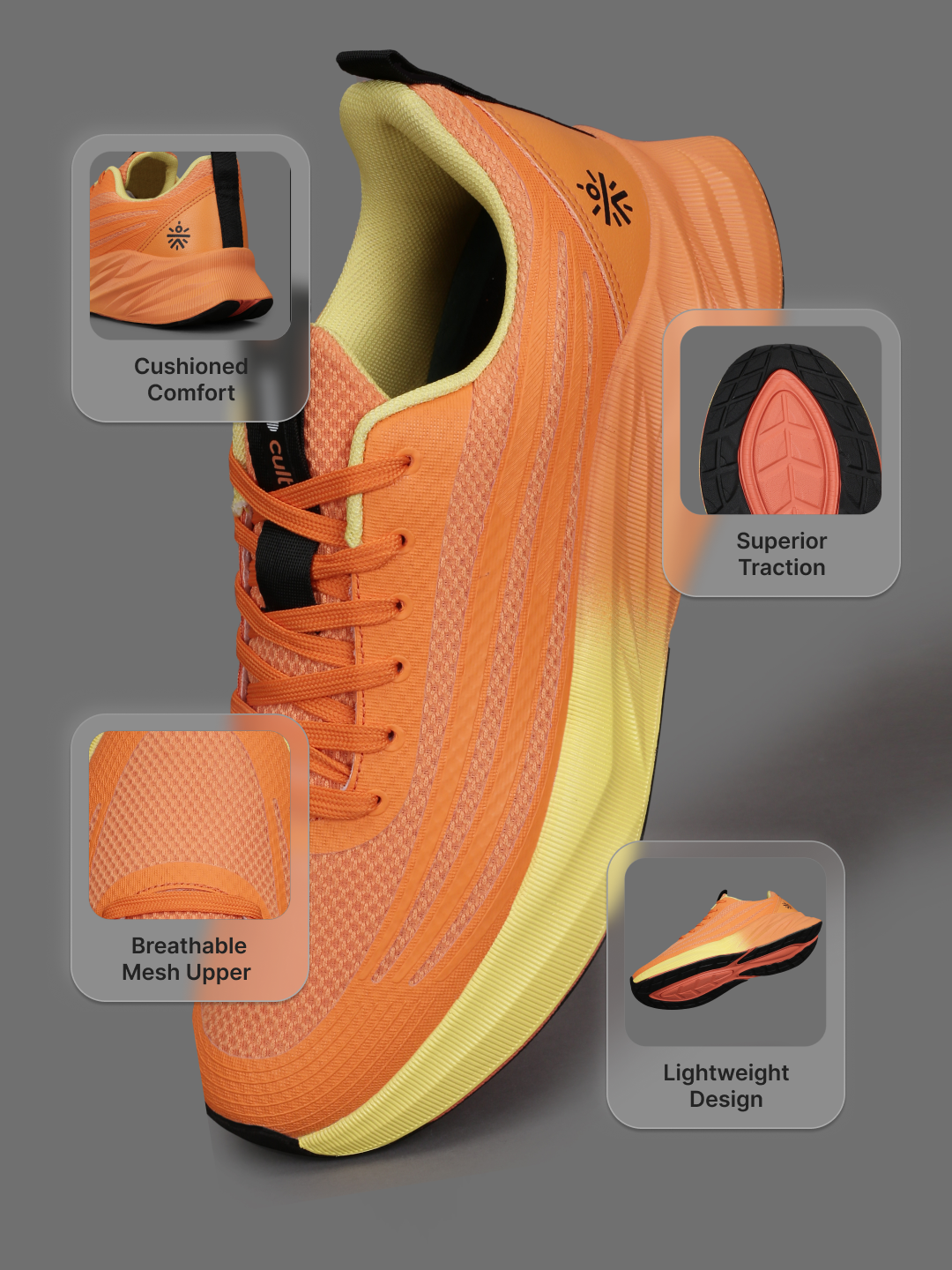 cult Men's Strix Running Shoes - Orange