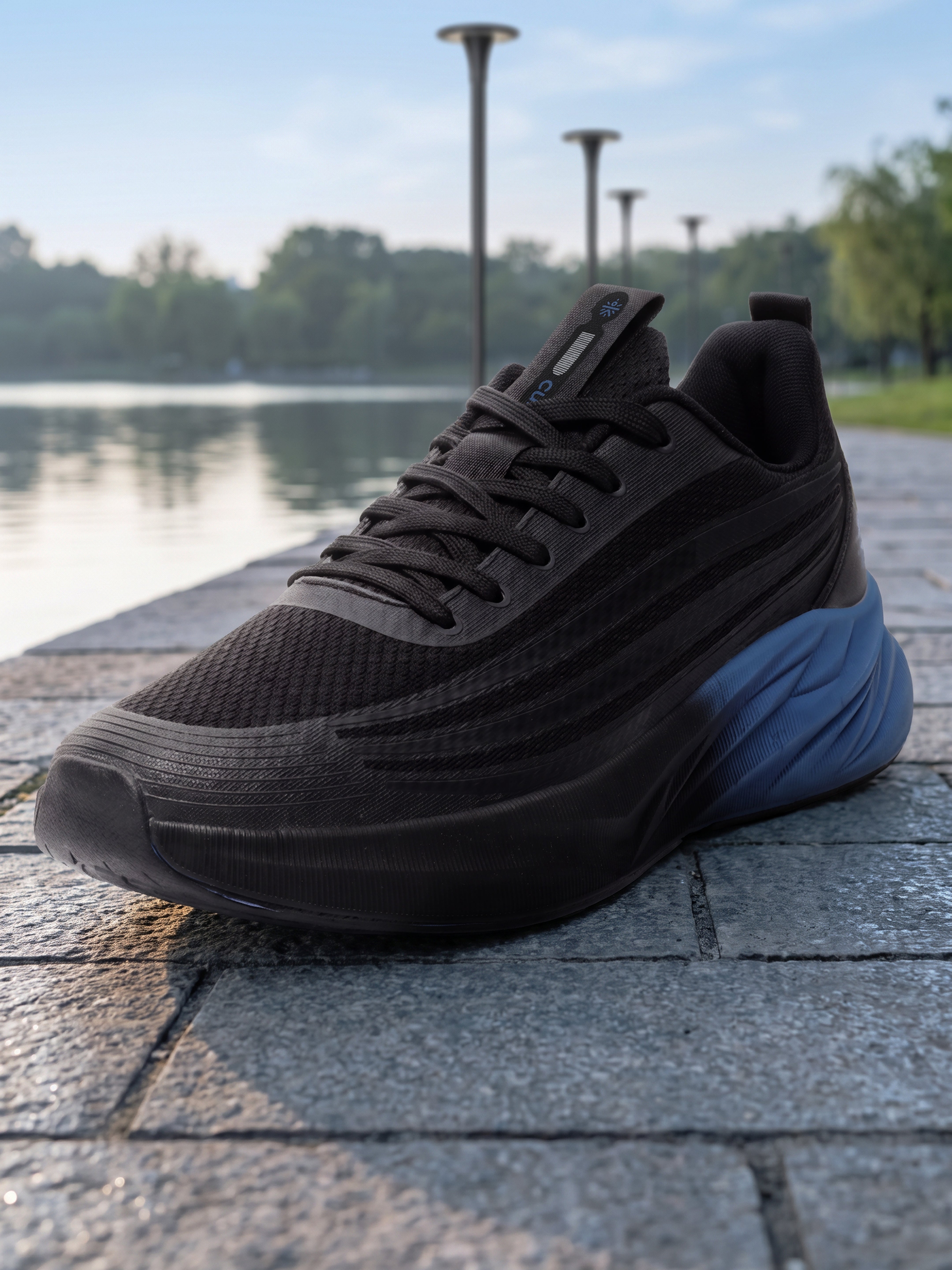 cult Men's Strix Running Shoes - Black/Blue