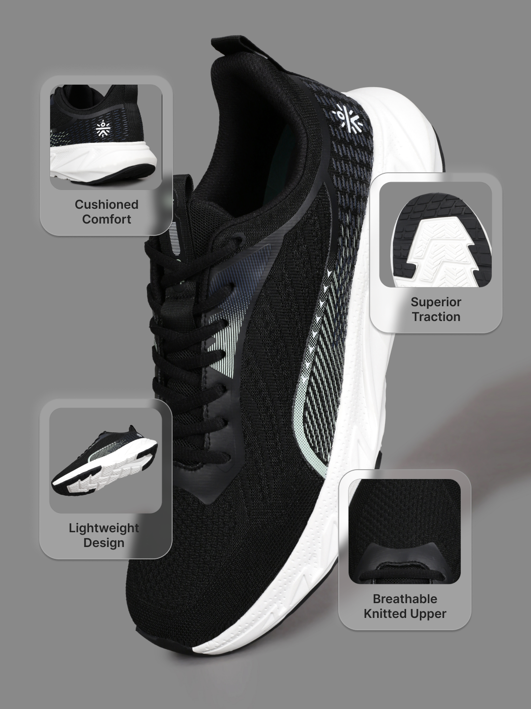 cult Men's Aerion Running Shoes - Black