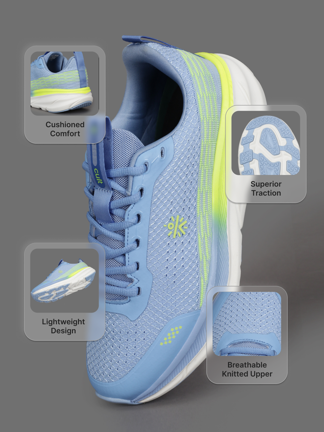 cult Men's Strion Running Shoes - Blue