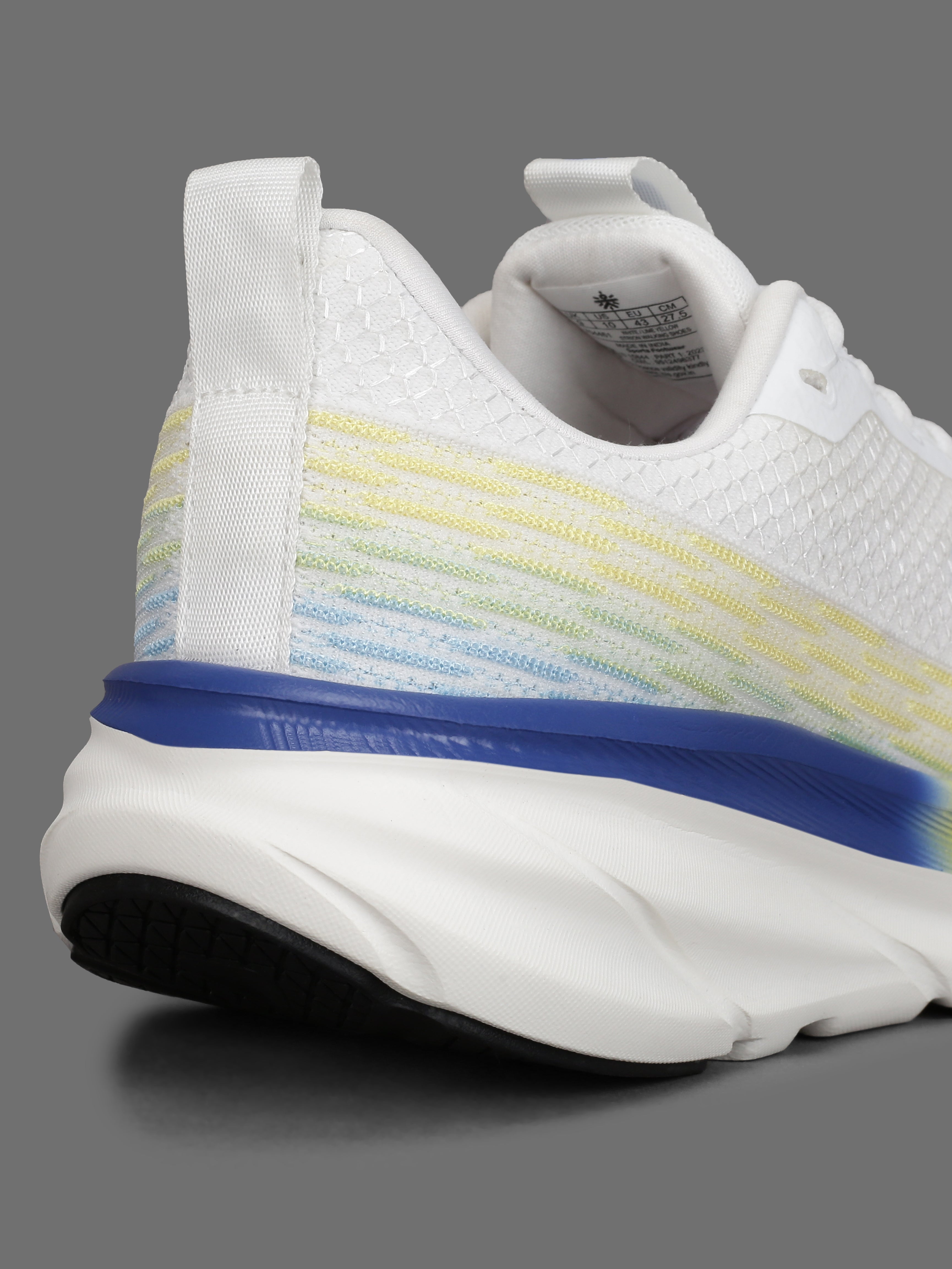 cult Men's Strion Running Shoes - White/Lime Yellow