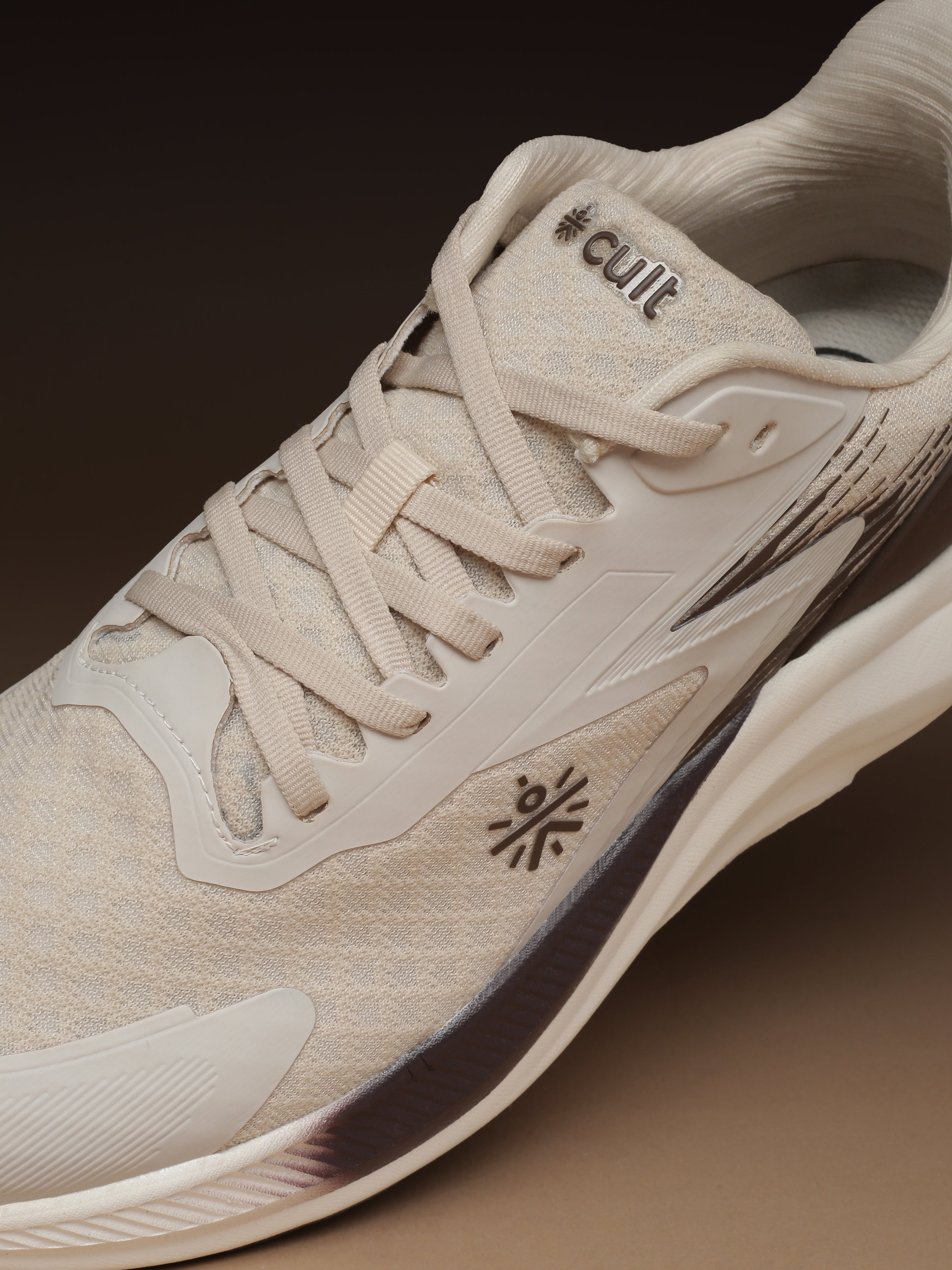 cult Men's Revix Running Shoes - Cream/Brown