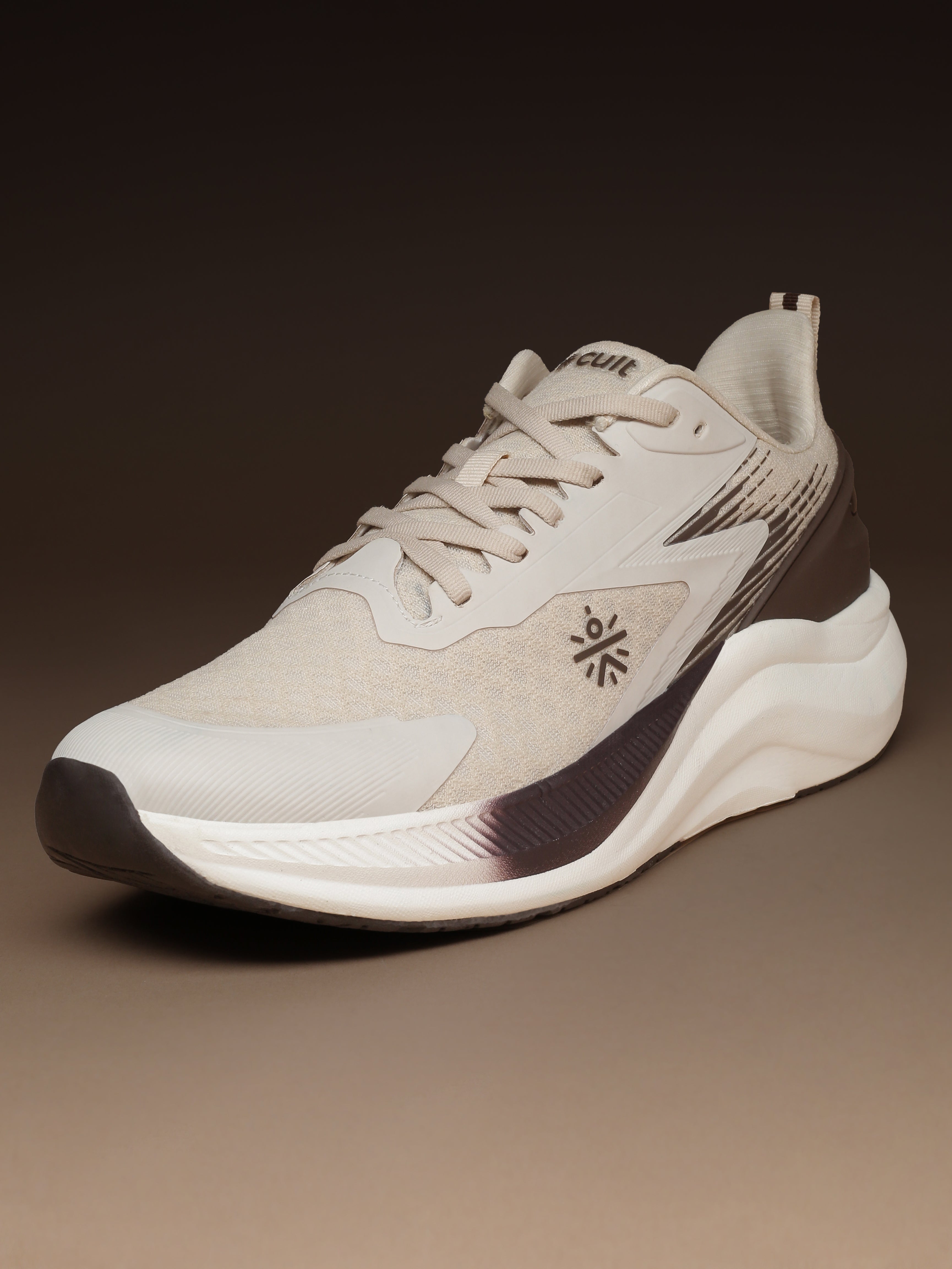 cult Men's Revix Running Shoes - Cream/Brown