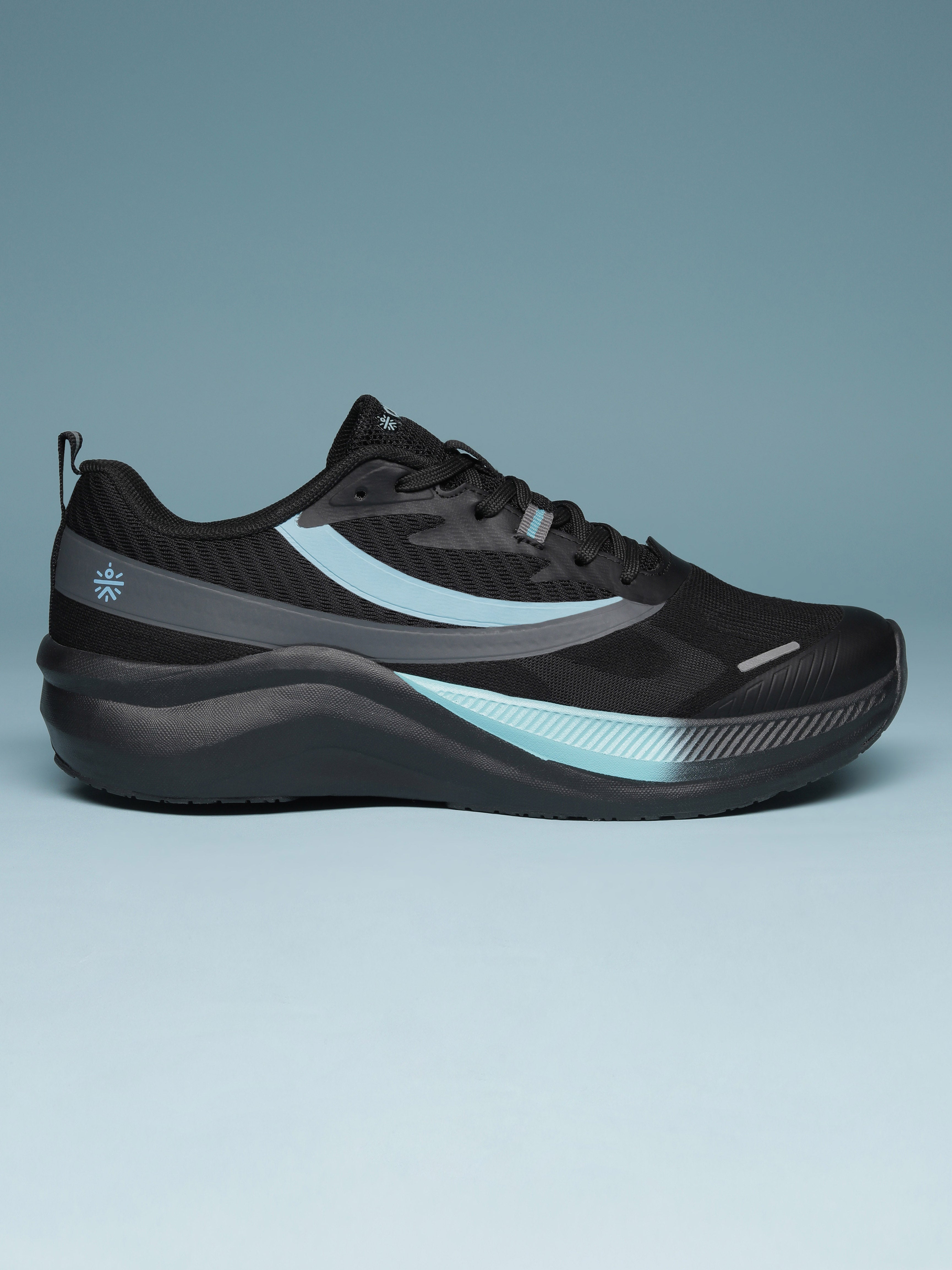 cult Men's Envo Running Shoes - Black/Aqua