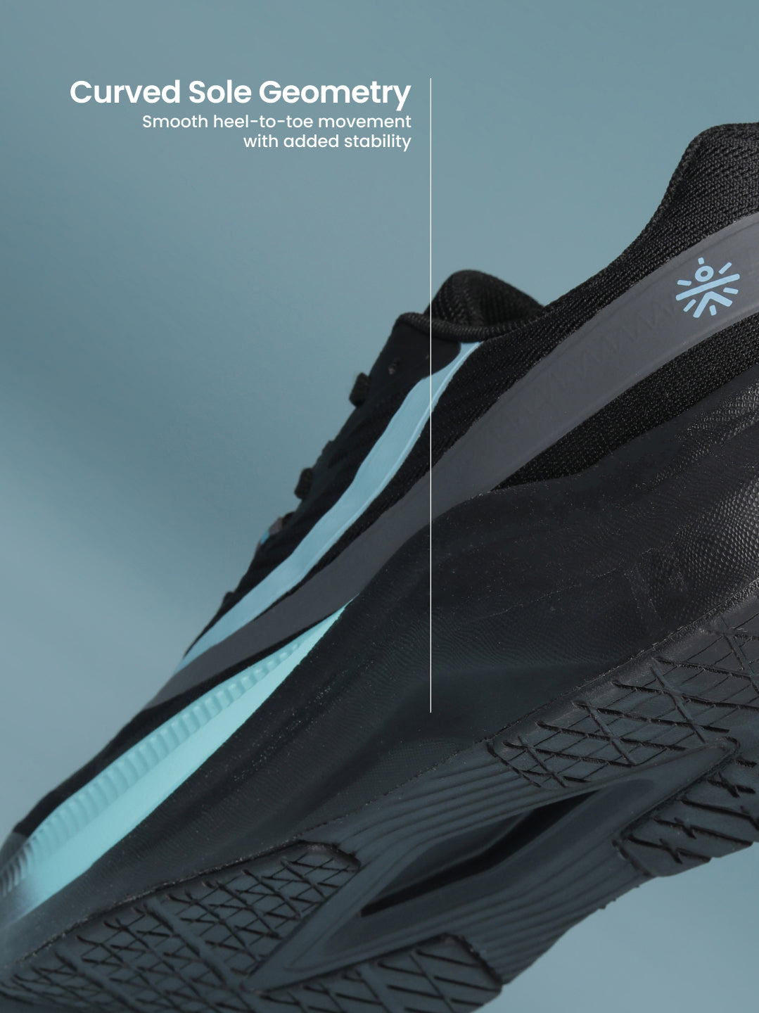 cult Men's Envo Running Shoes - Black/Aqua