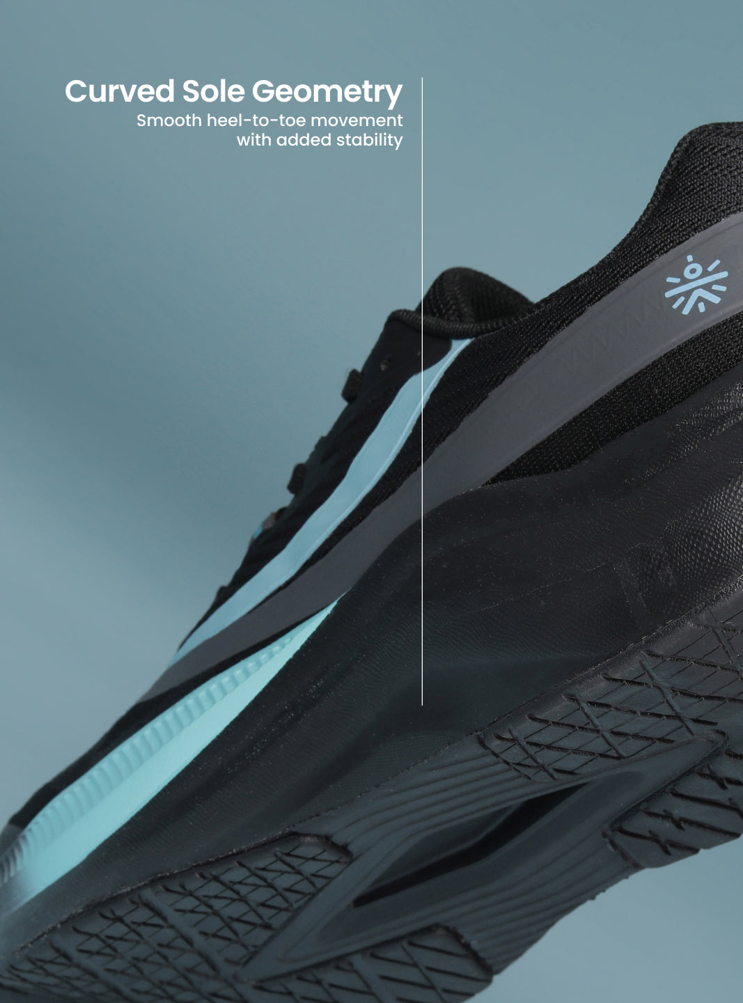 cult Men's Envo Running Shoes - Black/Aqua