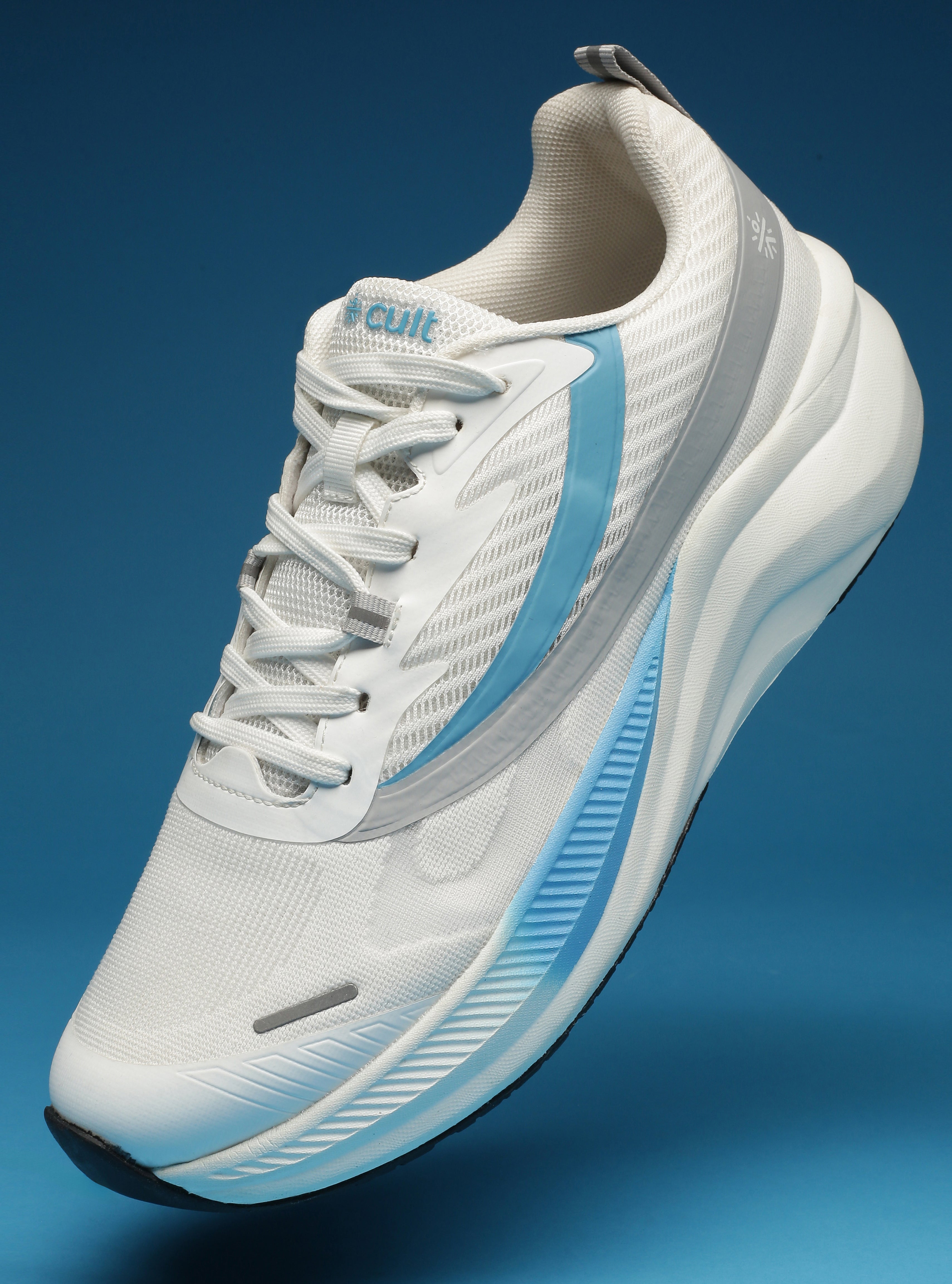 cult Men's Envo Running Shoes - White/Sky Blue