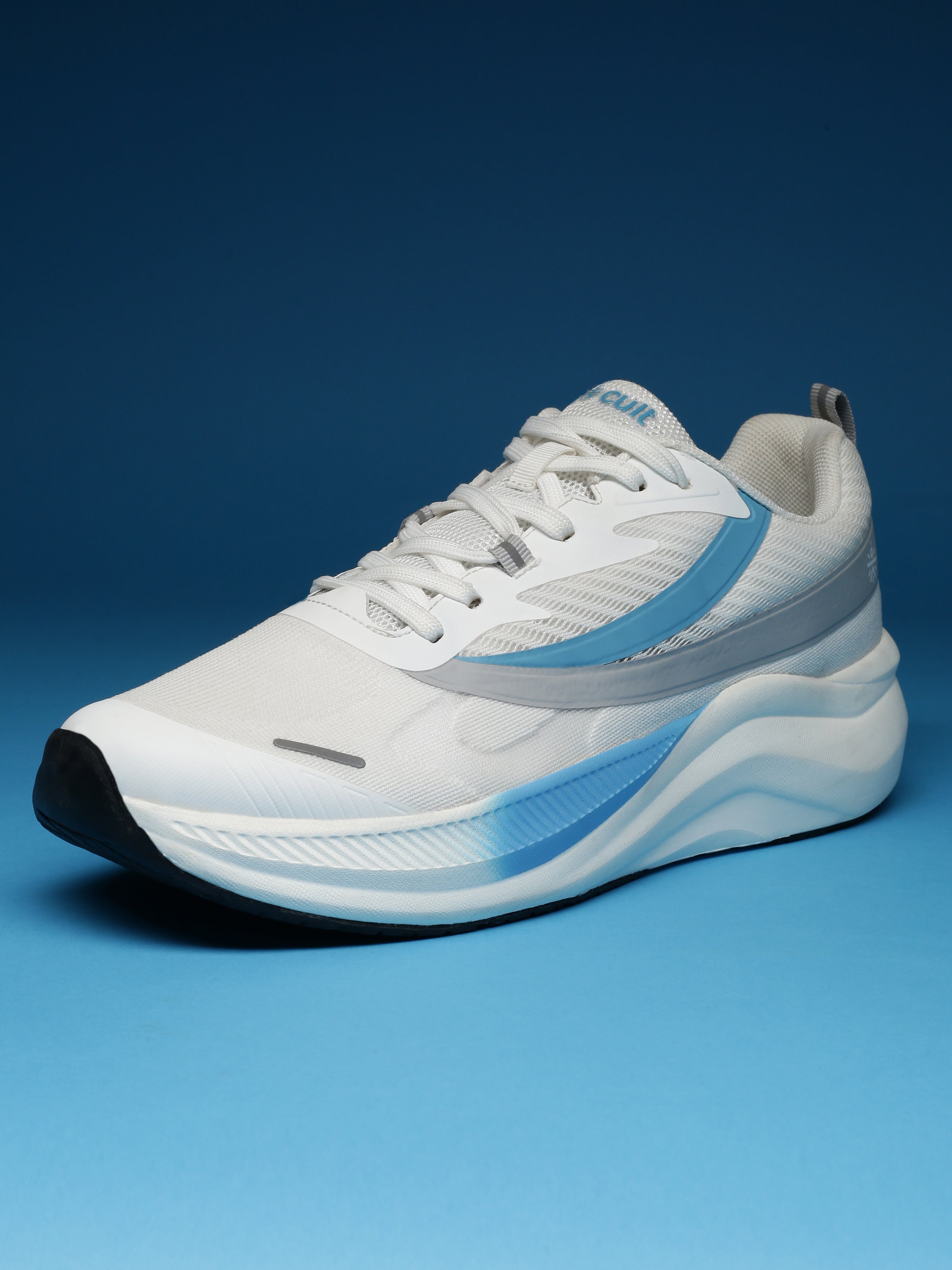 cult Men's Envo Running Shoes - White/Sky Blue