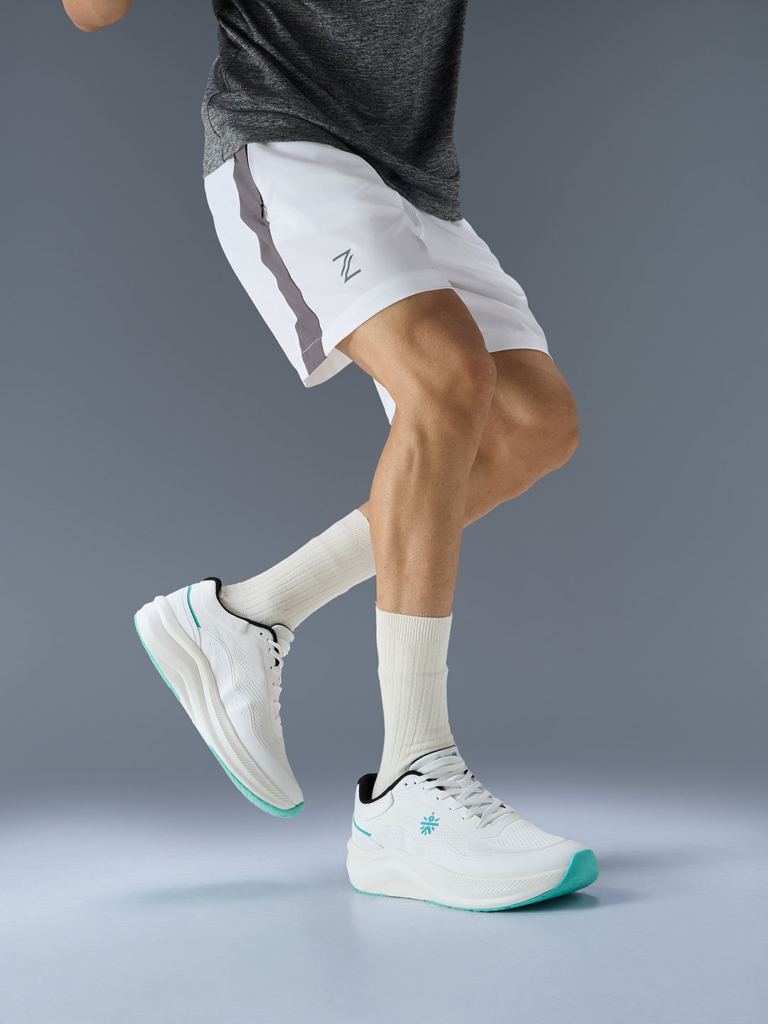 cult Men's FlowPro Running Shoes - White/Sea Green