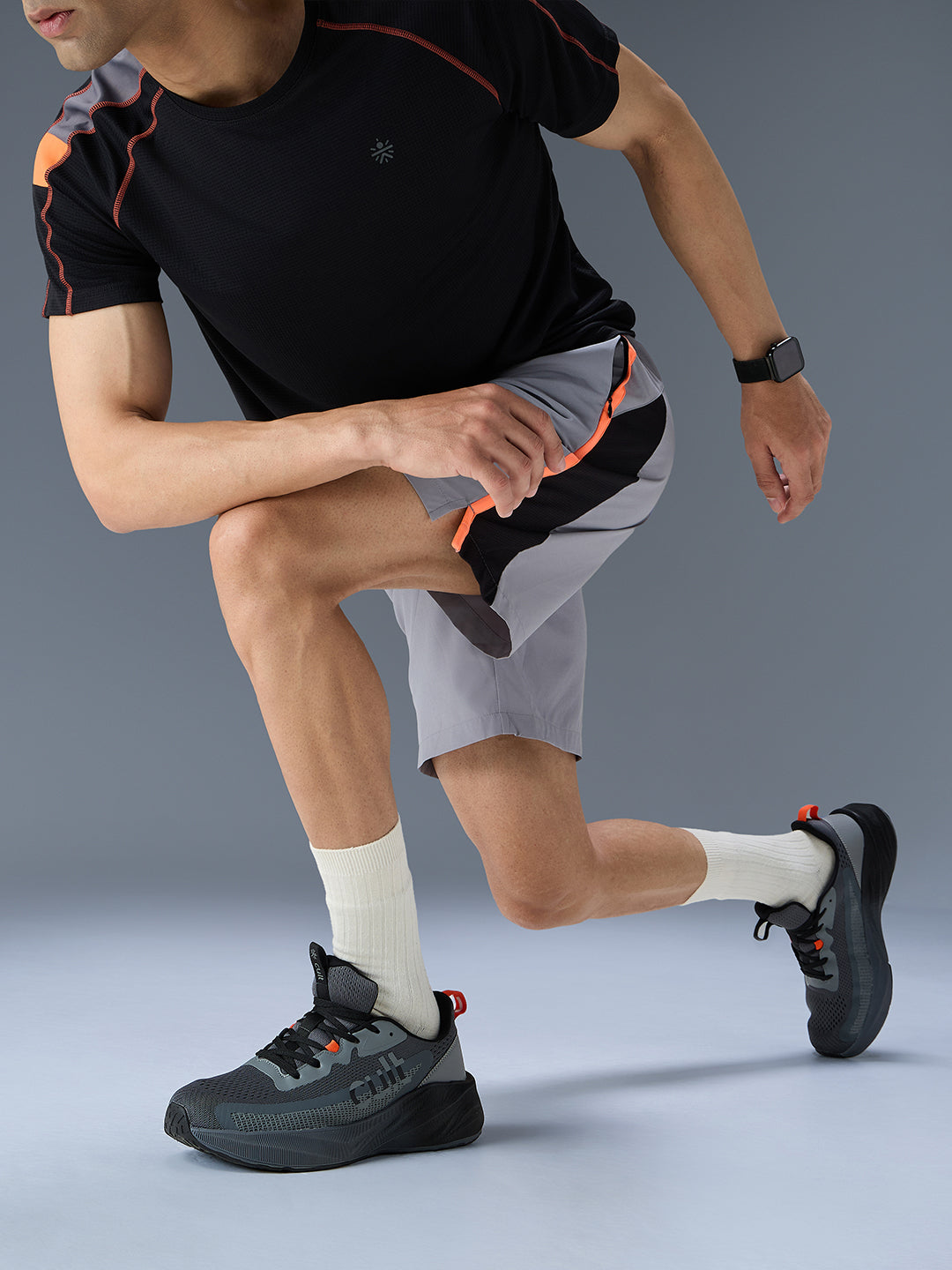 cult Men's Nexon Casual Shoes - Black/D.Grey