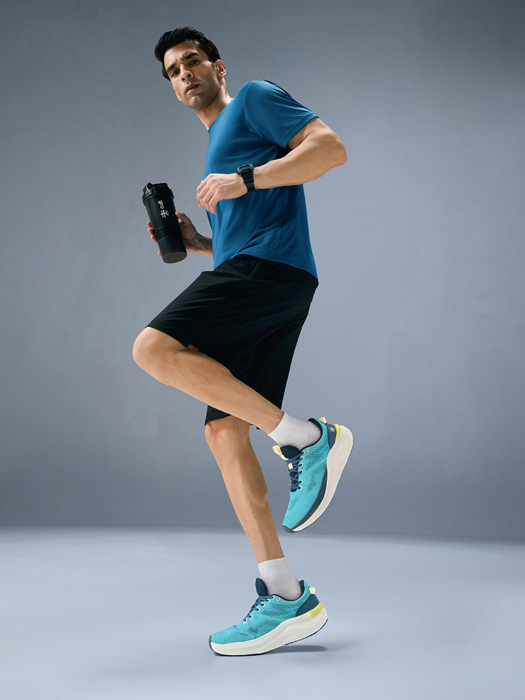 cult Men's Kairo Running Shoes - Sky Blue/Navy
