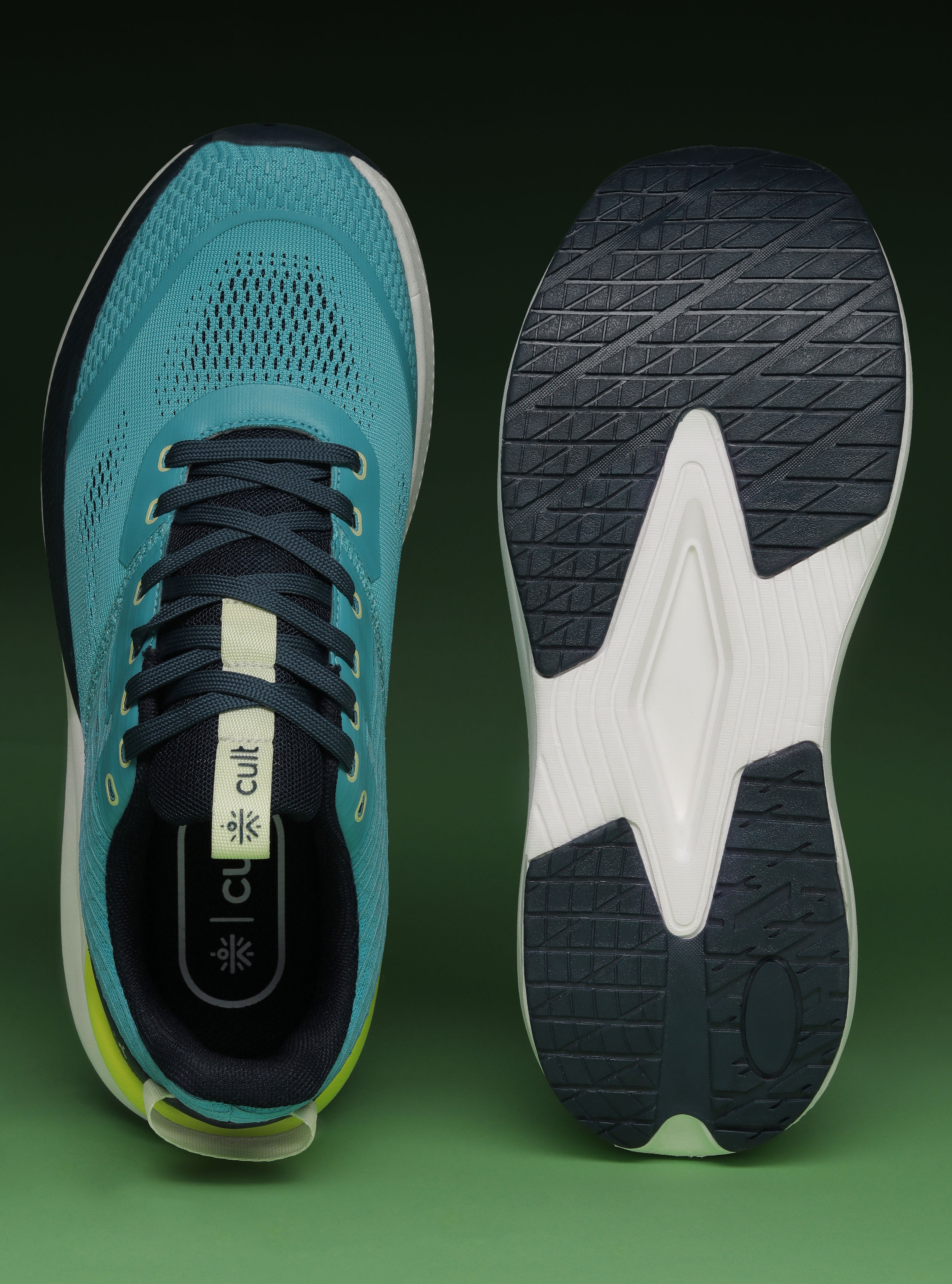 cult Men's Kairo Running Shoes - Sky Blue/Navy