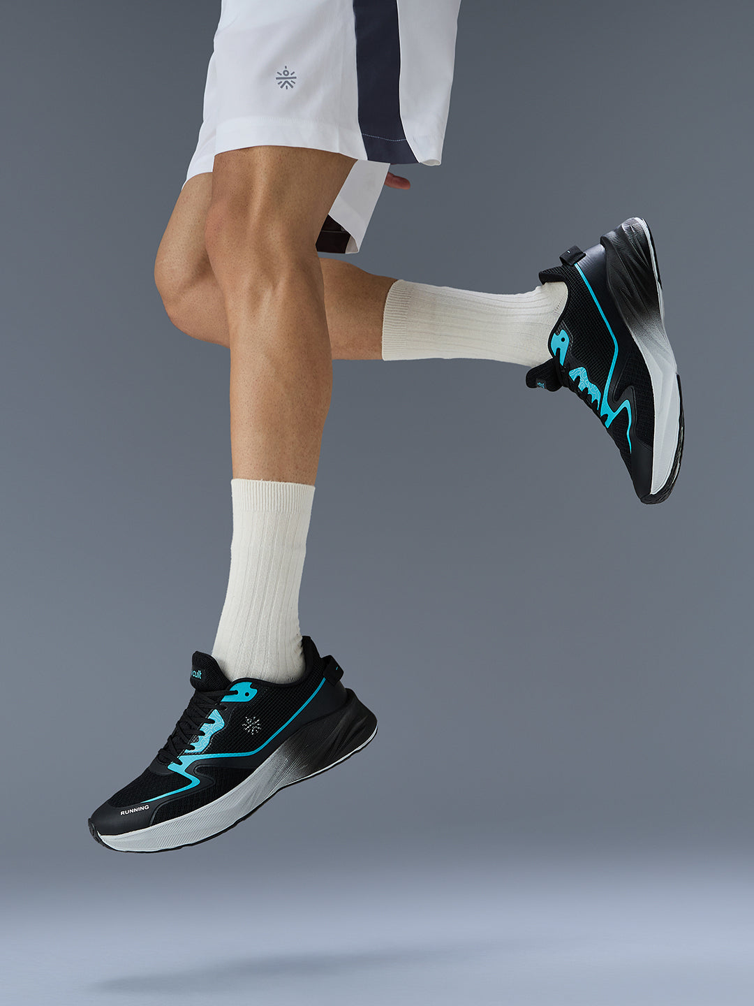 cult Men's Nitro Running Shoes - Black/Sea Green