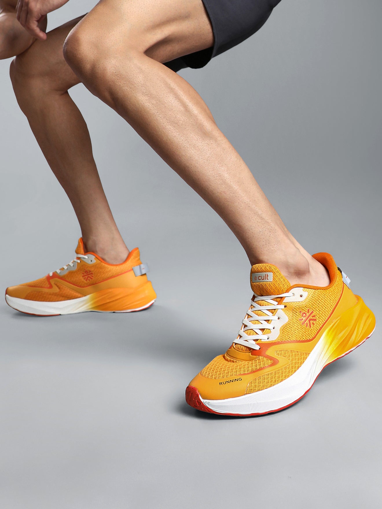 cult Men's Nitro Running Shoes - Orange/White