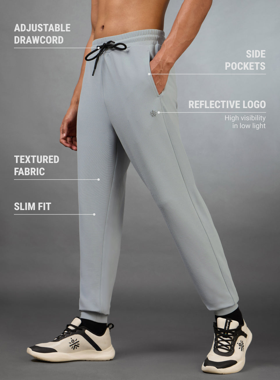 Men's Grey Multi Sport Performance Joggers