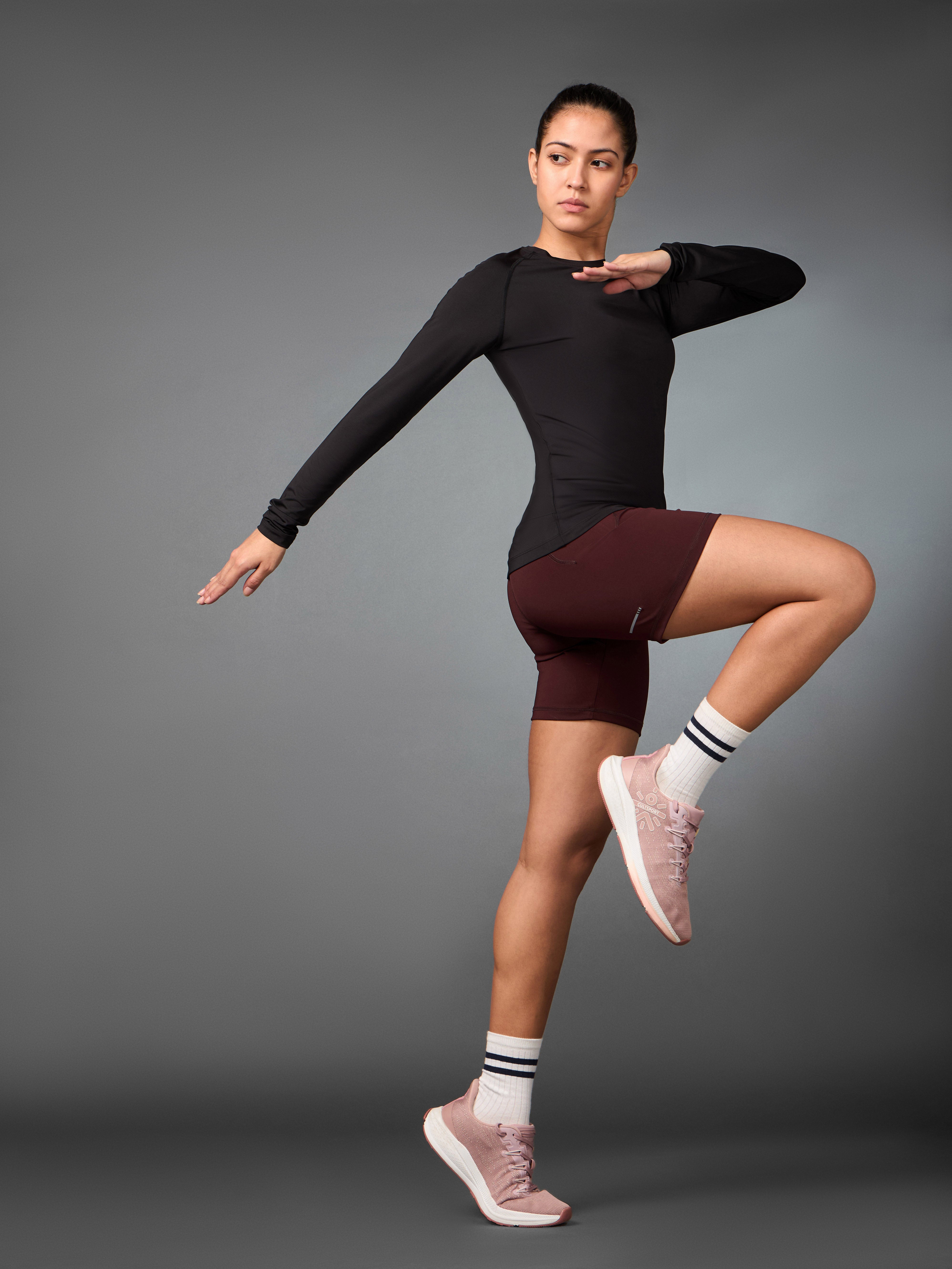 Women's Base Layer Black Compression Running Top