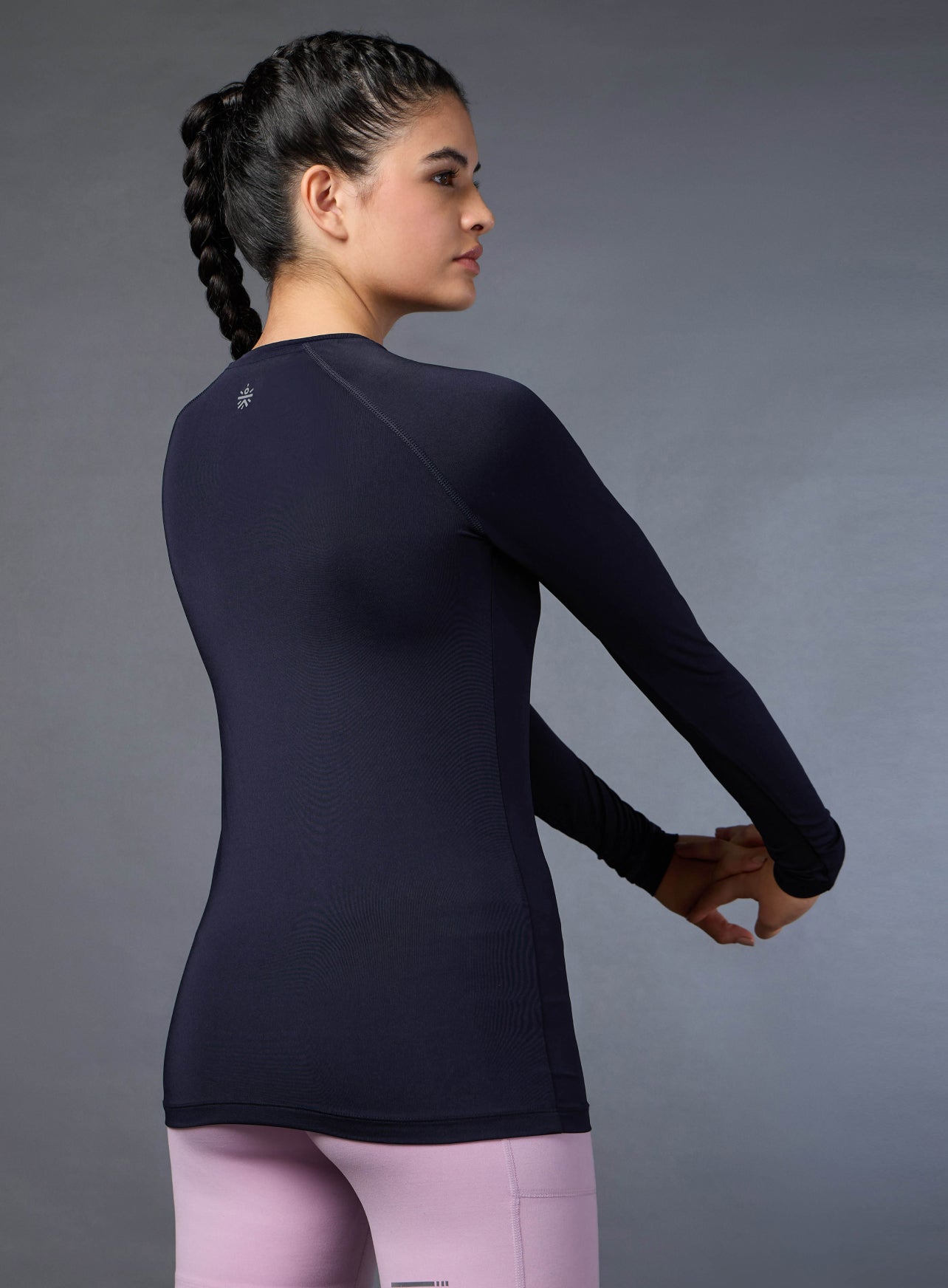 Women's Base Layer Navy Compression Running Top